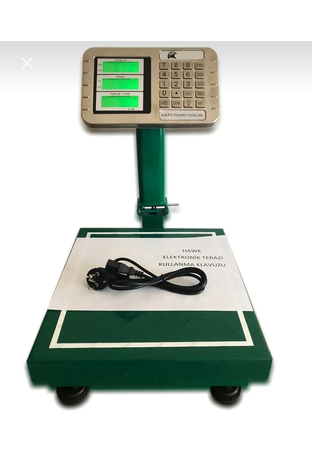 Karaağaç Elektronik Hawk 100 Kg Boyunlu Katlanır Terazi - Sayım Özelikli - Çok Kaliteli