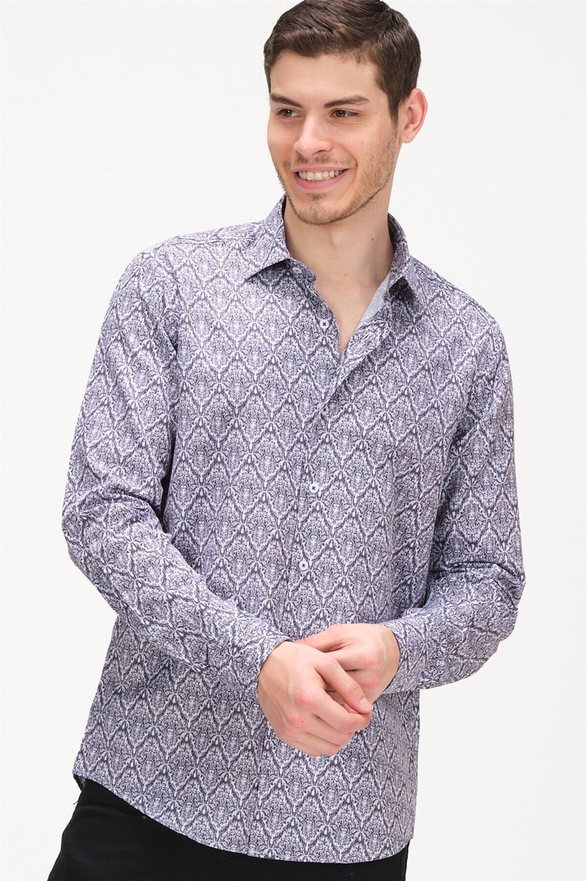 دوبری پیراهن مردانه G733 Emilio - سرمه‌ای