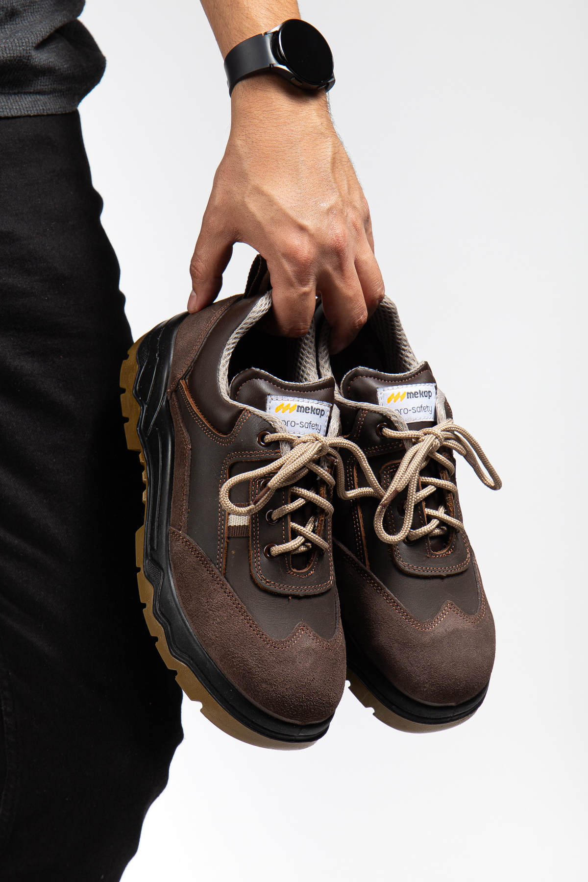 e&e Mekap 200 201 O2 Kaliteli Hakiki Deri Hafif Rahat Çeliksiz Çelik Burunsuz 4 Mevsimlik İş Ayakkabısı