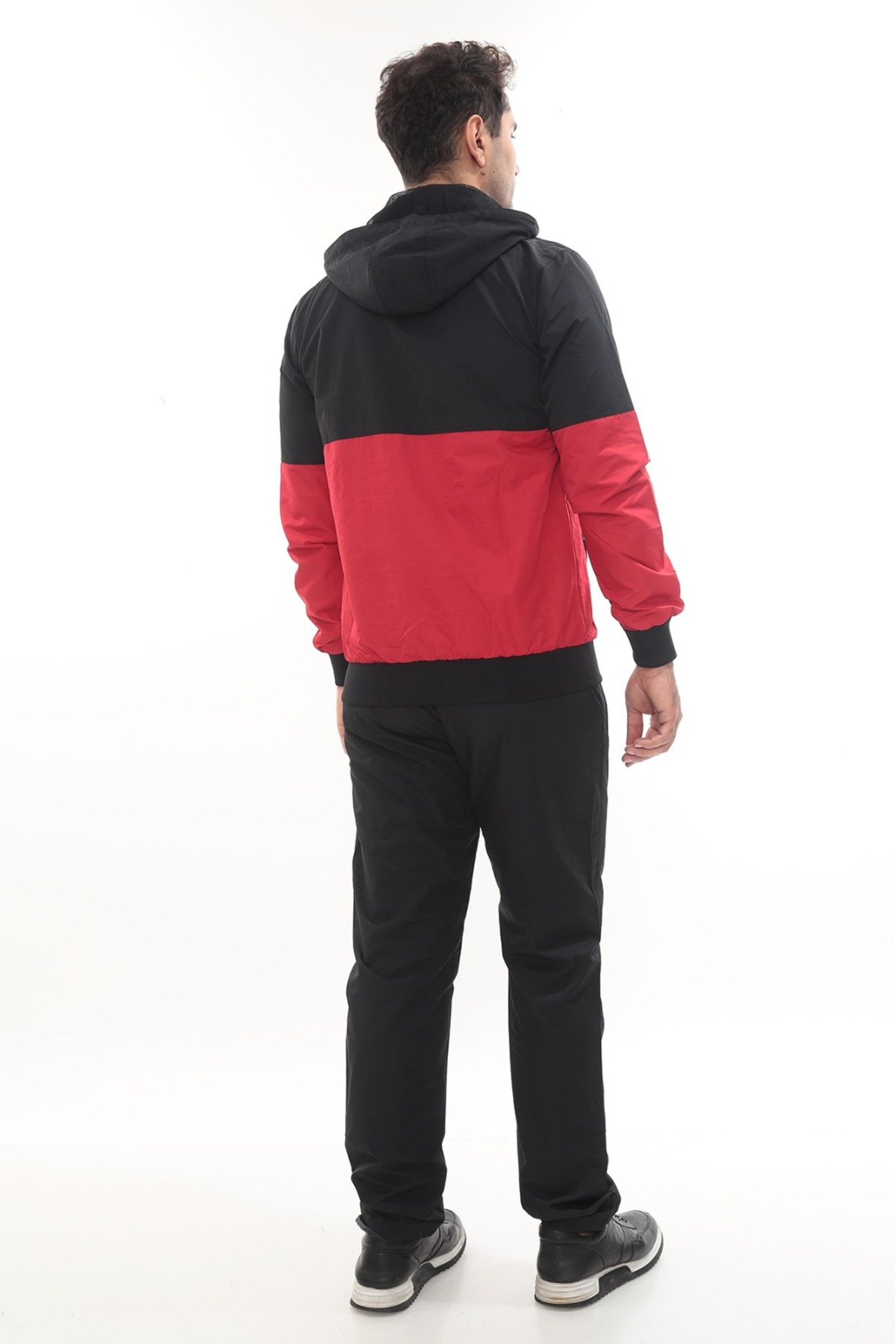 Twill Penye Kumaş Çıkma Kapüşonlu Erkek Spor Eşofman Takımı 4410 — قرمز — تصویر 7 از 8
