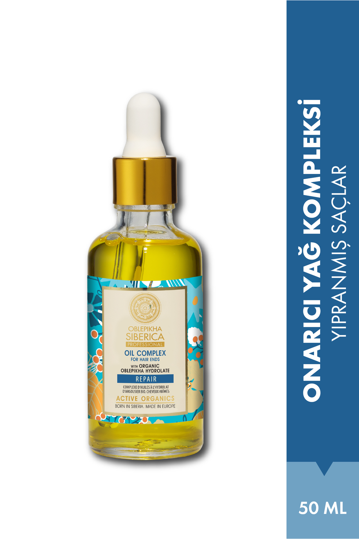 Natura Siberica Yıpranmış Saçlara Özel Onarıcı Yağ Kompleksi 50 ml - Organik Oblepikha Özlü — 4744183010192