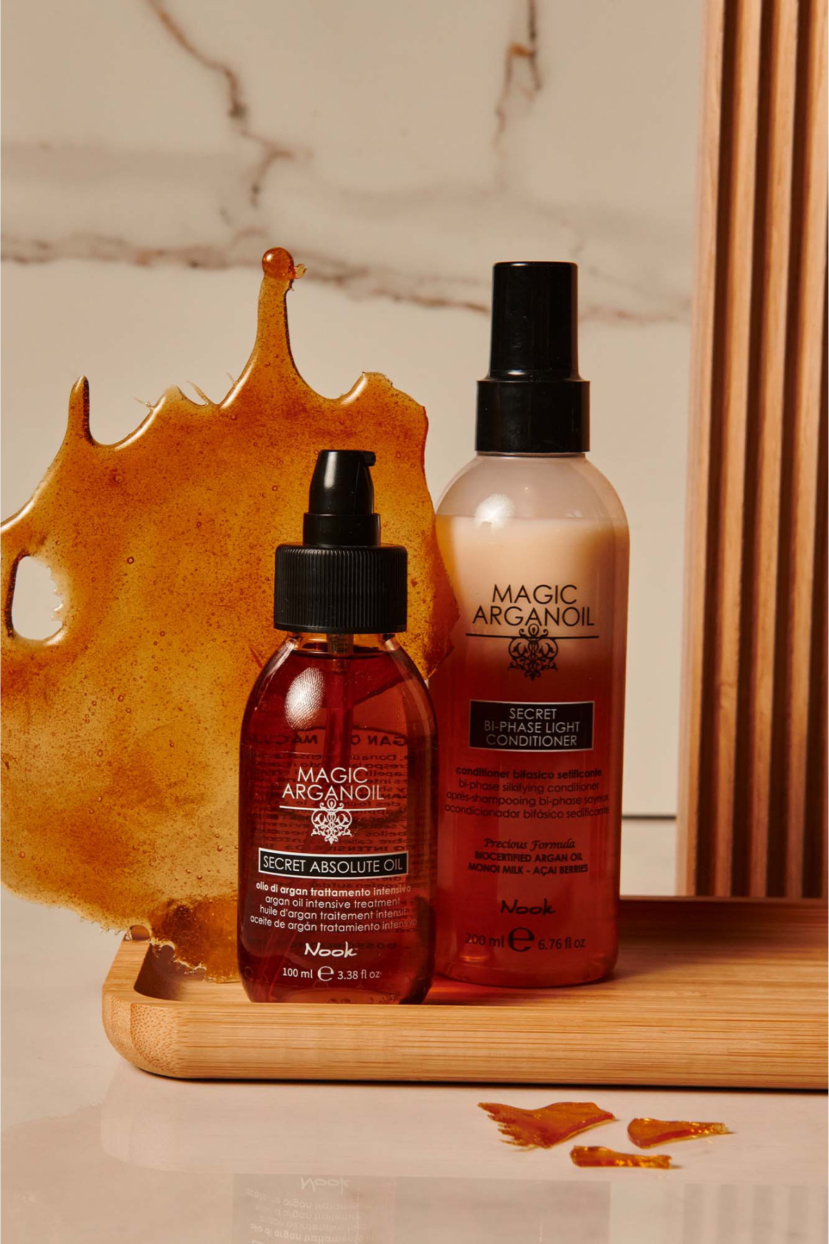 Magic Arganoil Ağırlaştırmayan Argan Yağlı Çift Fazlı Nemlendirici Fön Suyu (Mavi Su) 200ml — MXCRE-00533 — تصویر 2 از 4