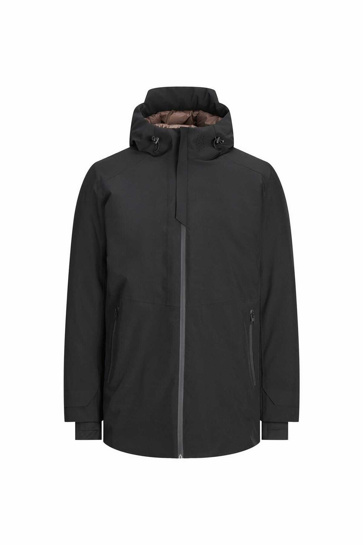 کاپشن مردانه راسته آستین استاندارد | جک اند جونز Jack & Jones 12238992-Black - تصویر 4