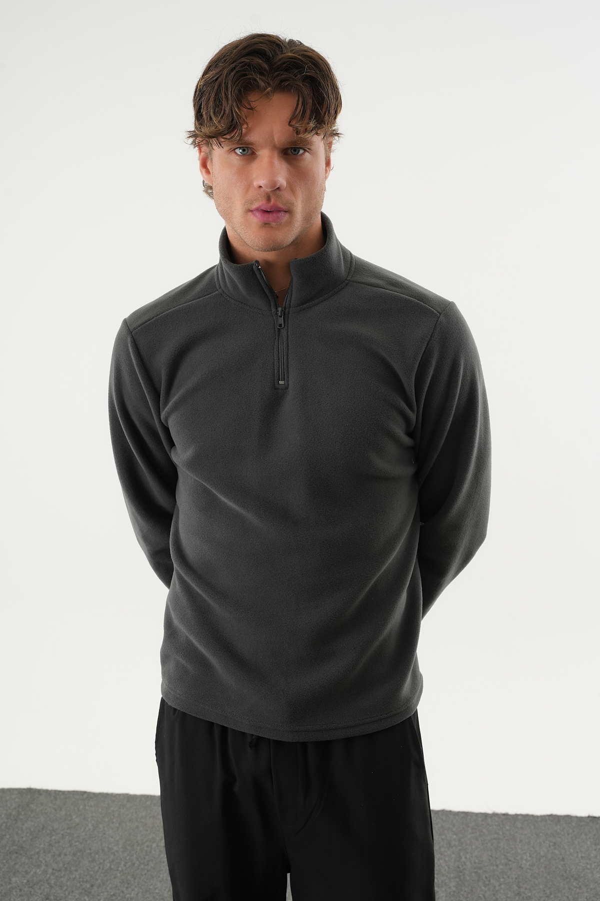 TUNDRA Regular Fit Kışlık Polar Füme — 7