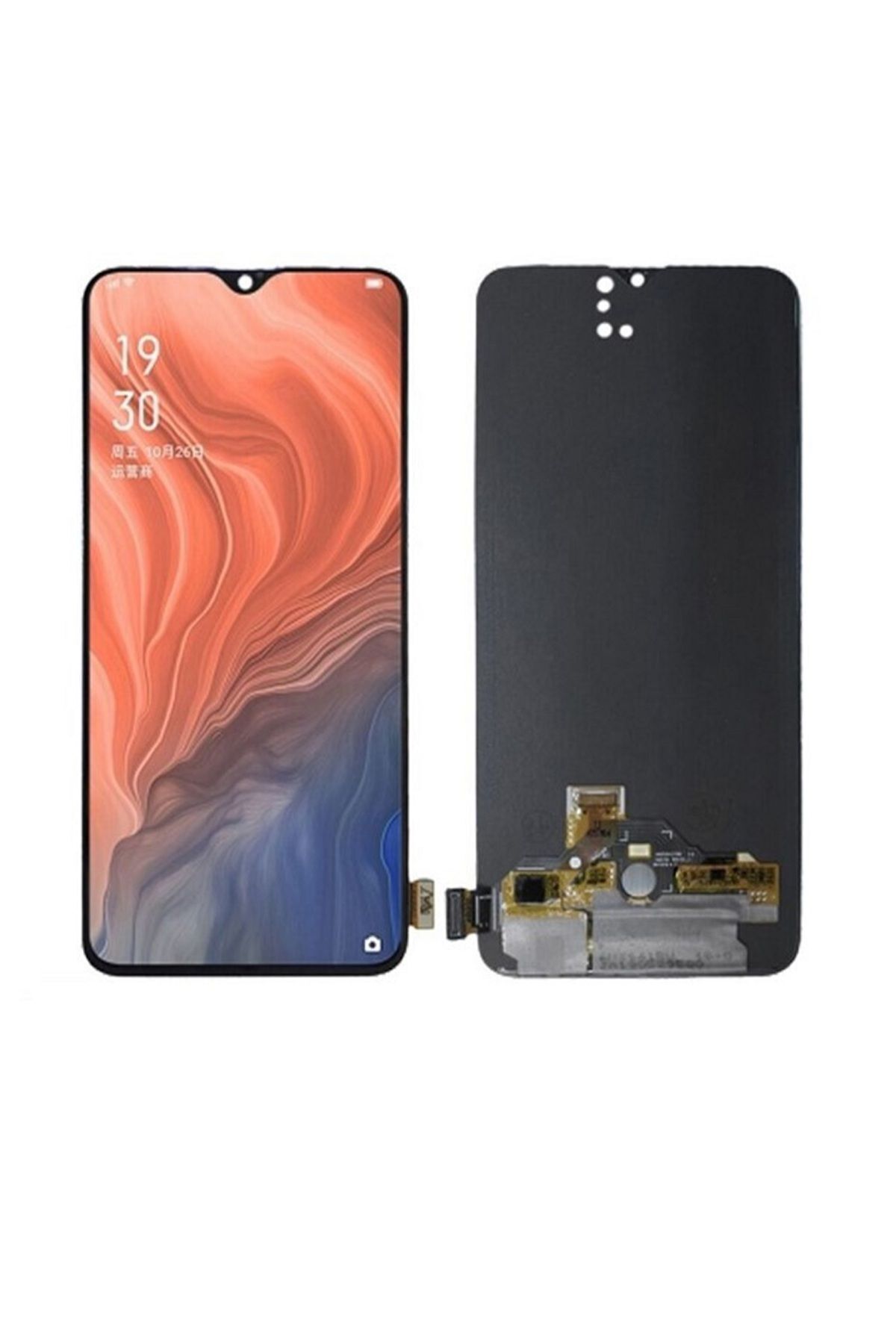 SASA OPPO RENO Z UYUMLU LCD DOKUNMATİK EKRAN ÇITASIZ SİYAH ( PCDM10 / CPH1979 )