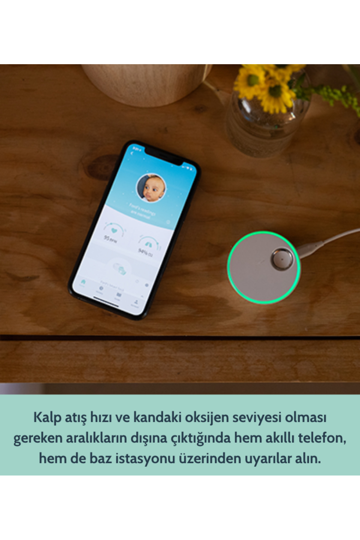 Owlet Smart Sock / Akıllı Çorap Gece Mavisi fotoğrafı 2 (önizleme)