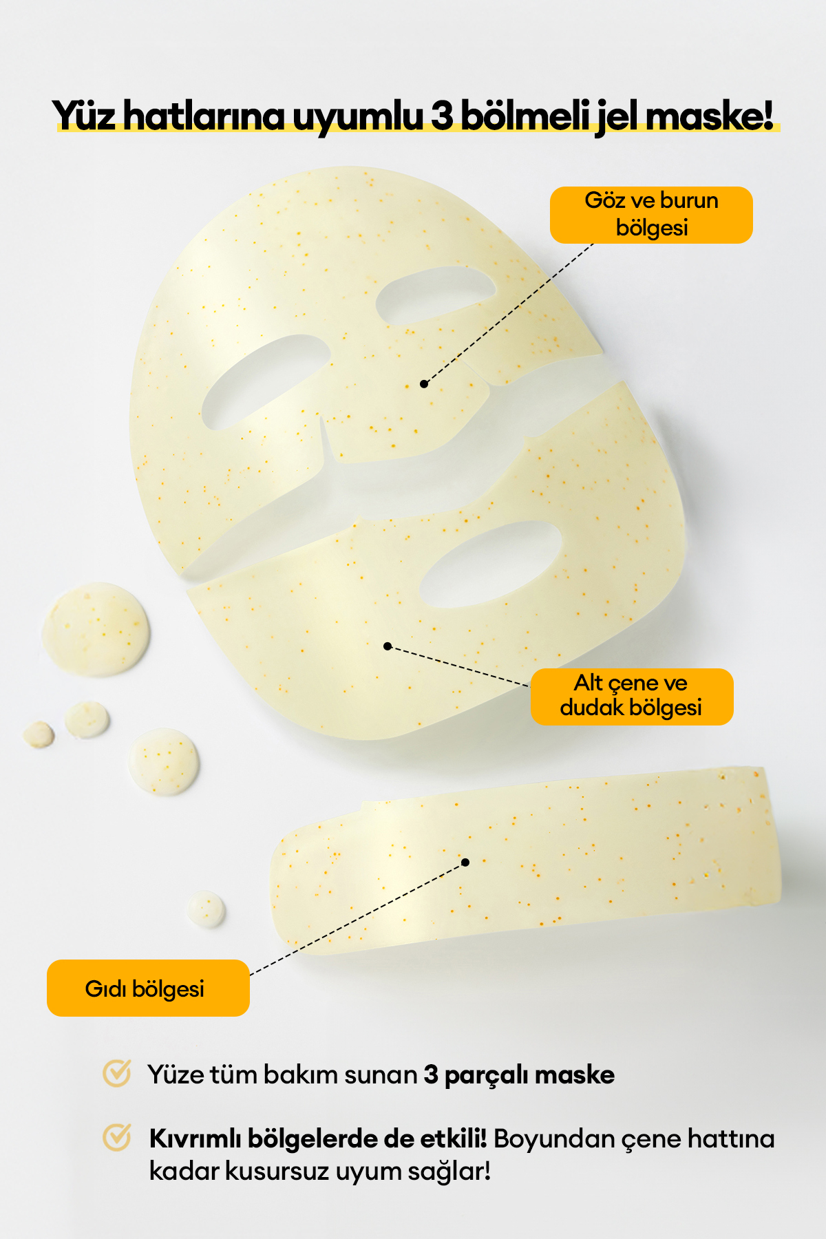 Yeşil Mandalina Özlü Leke Karşıtı Jel Maske Green Tangerine Vita C Dark Spot Care Gel Mask — 8298 — تصویر 7 از 8