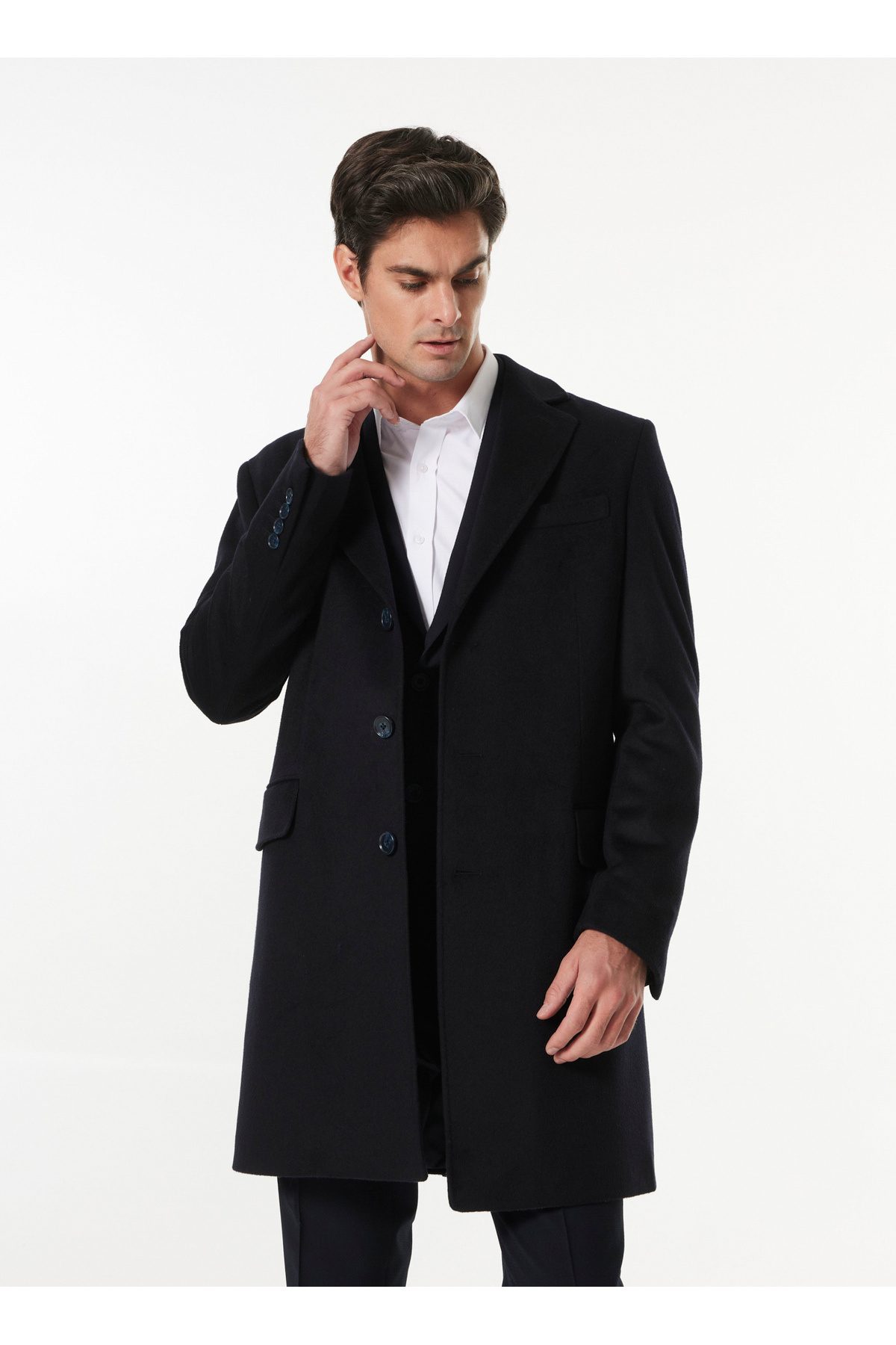 FABRIKA COMFORT  Lacivert Erkek Palto FC4WM-PLT 2959 - Görsel 4