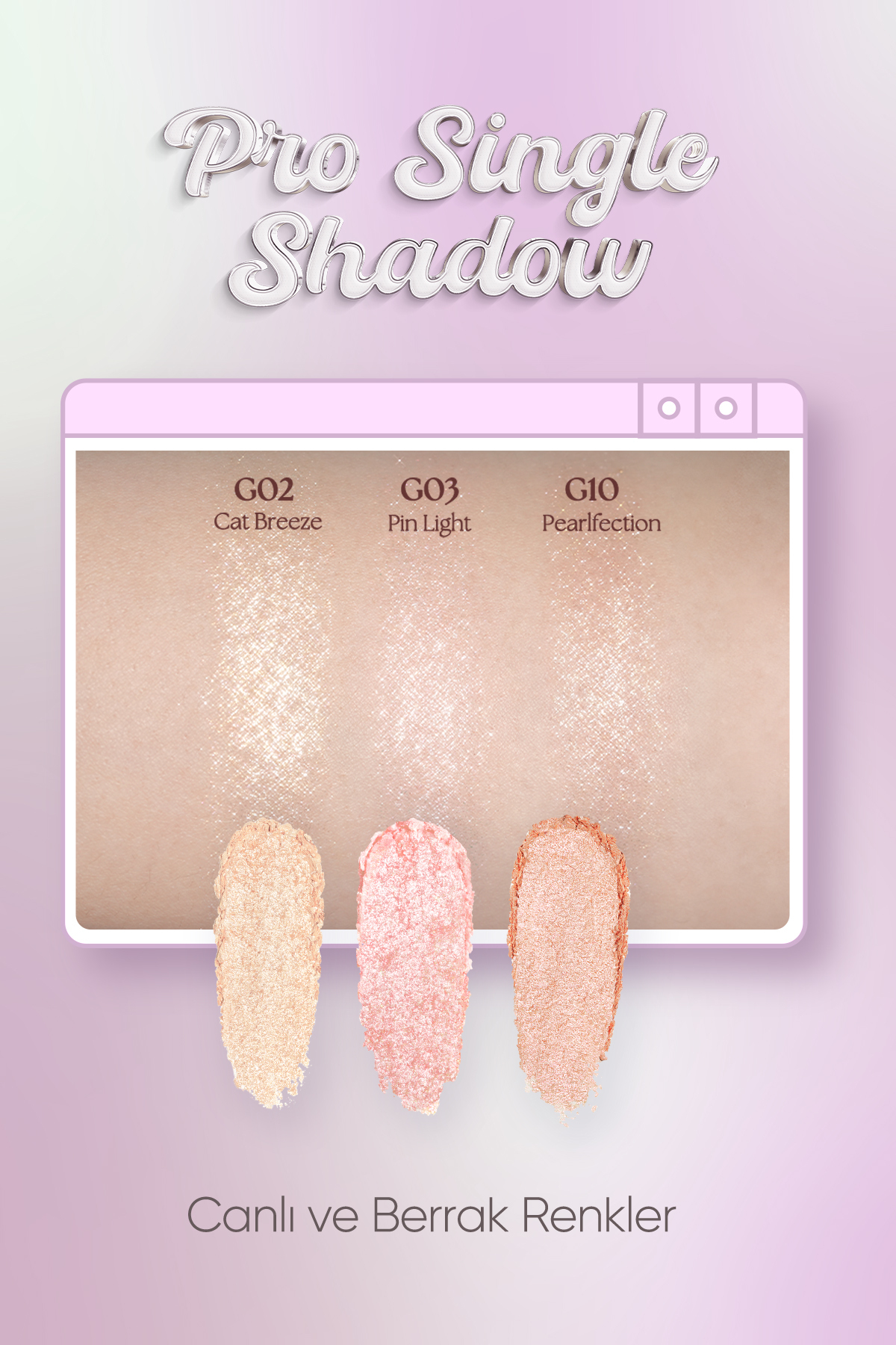 İnci Işıltılı Kremsi Dokuya Sahip Tekli Far CLIO Pro Single Shadow (23FW) (G03 Pin Light) — صورتی 111120 — تصویر 5 از 8