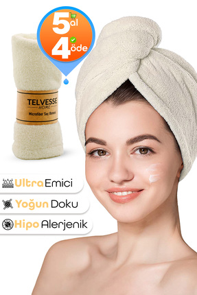 Telvesse Kalın Mikrofiber Saç Havlusu Plaj Deniz Havuz Bonesi Kurulama Banyo ...