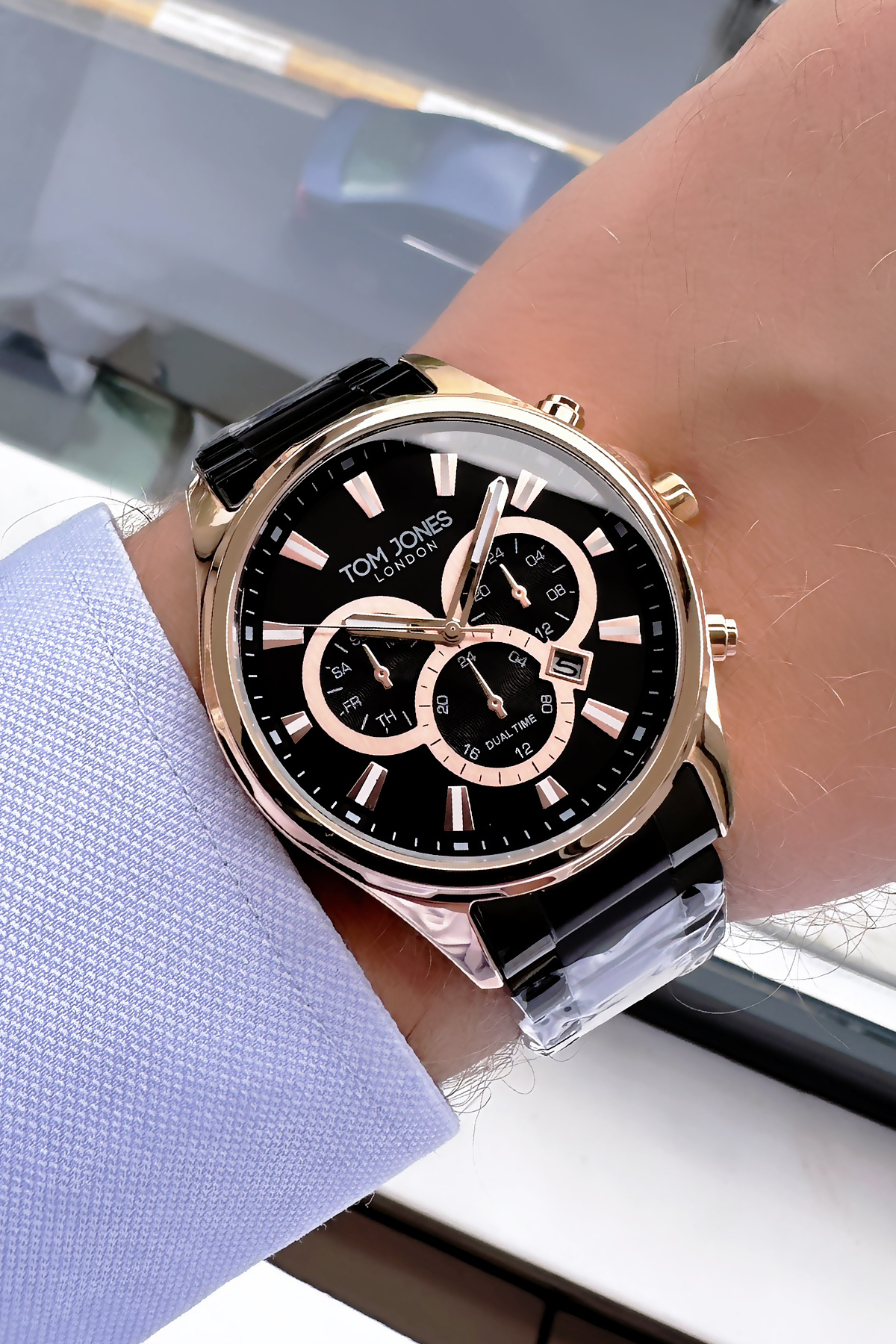 ساعت مچی مردانه ۳ اتمسفر ضدآب با بند فولادی رنگ نقره‌ای و * Gncgtje2009C1Bk*