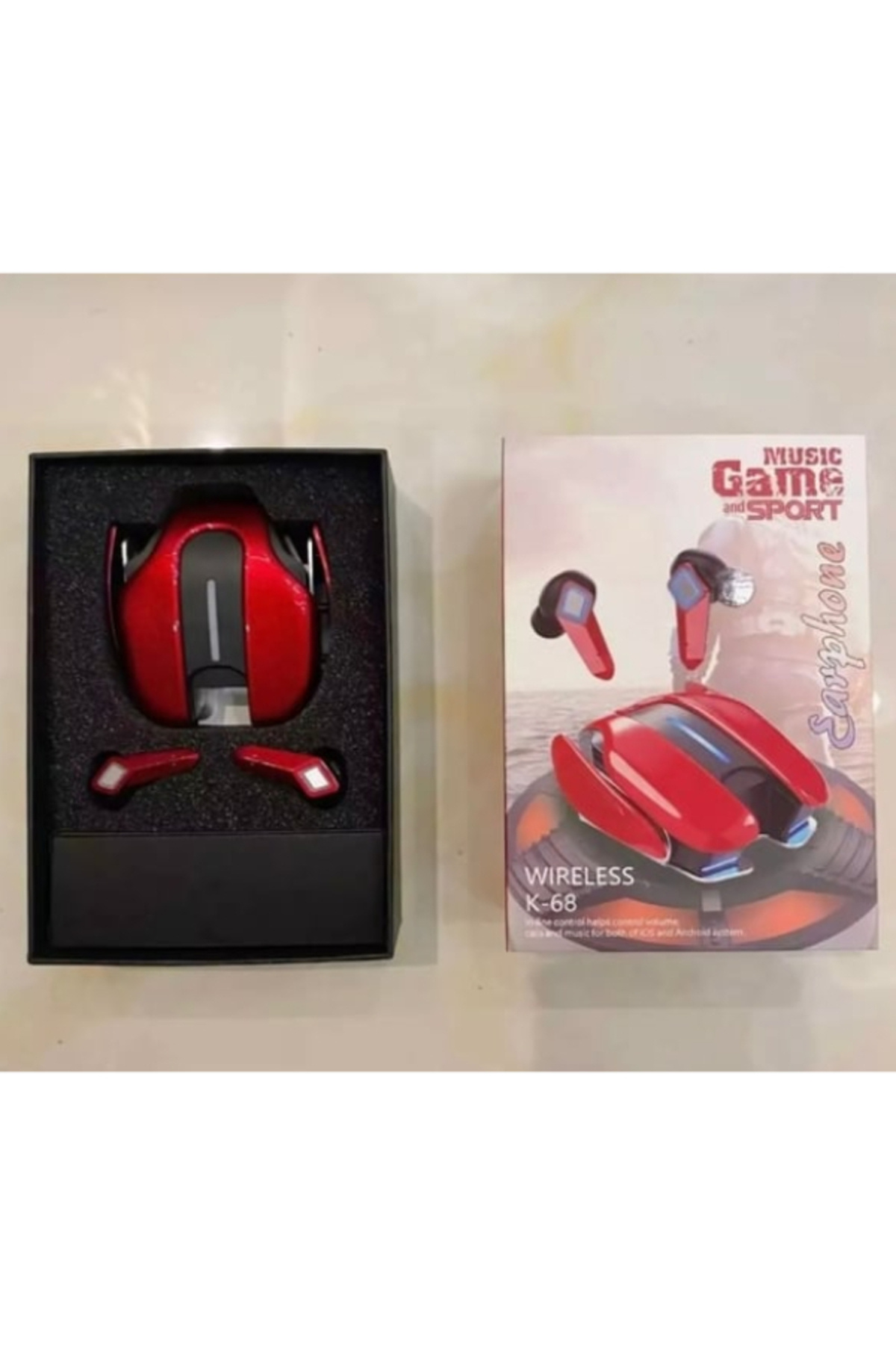 Smart k55 in üst modeli K68 Pubg Oyuncu Kulaligi Içi Anc 120h powerbank Rgb Işıklı k55 in üst modeli