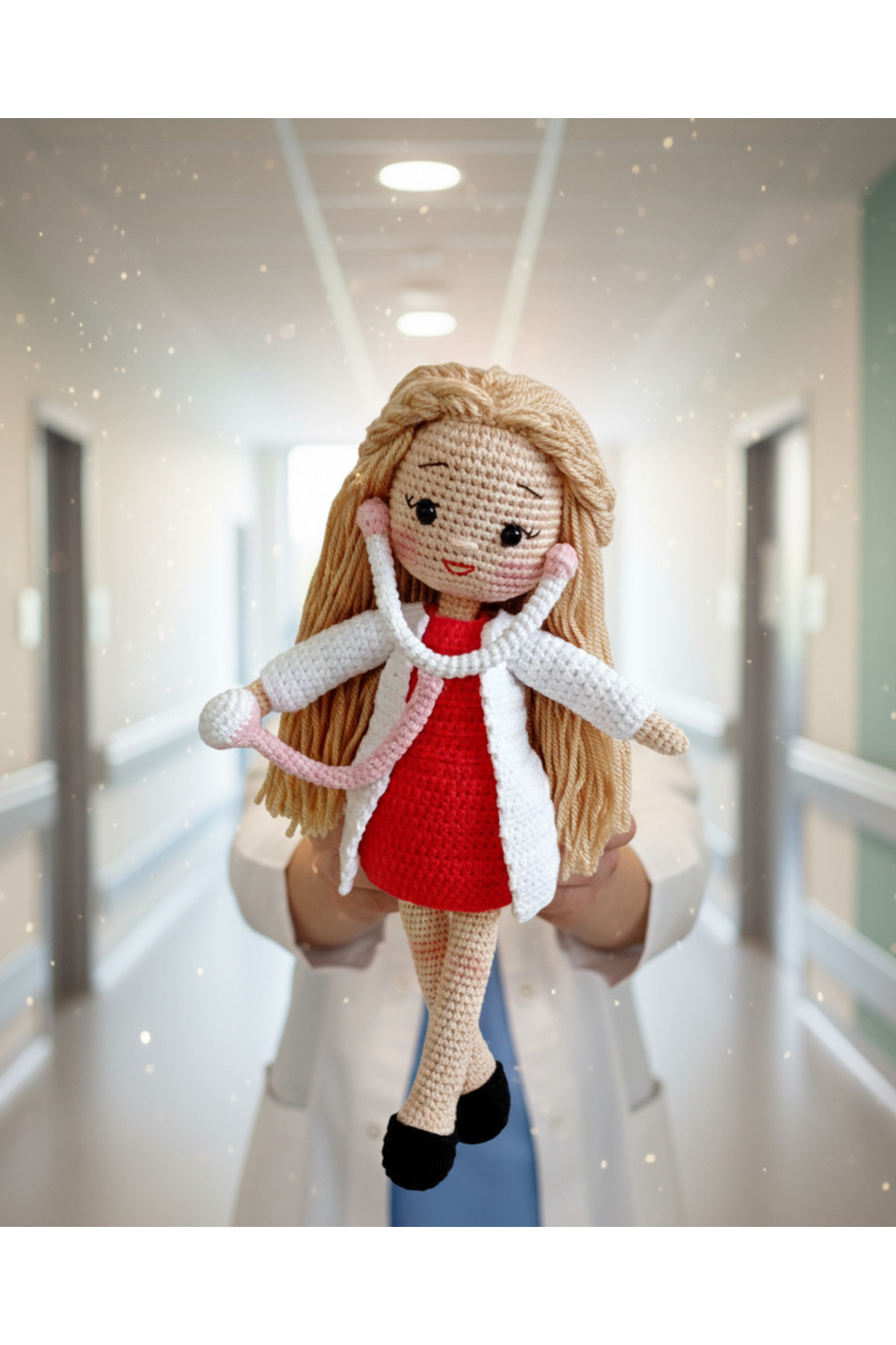 YUSUF TOKTAS TOYS CITY Doktor Kız Amigurumi Örgü Oyuncak - Fiyatı