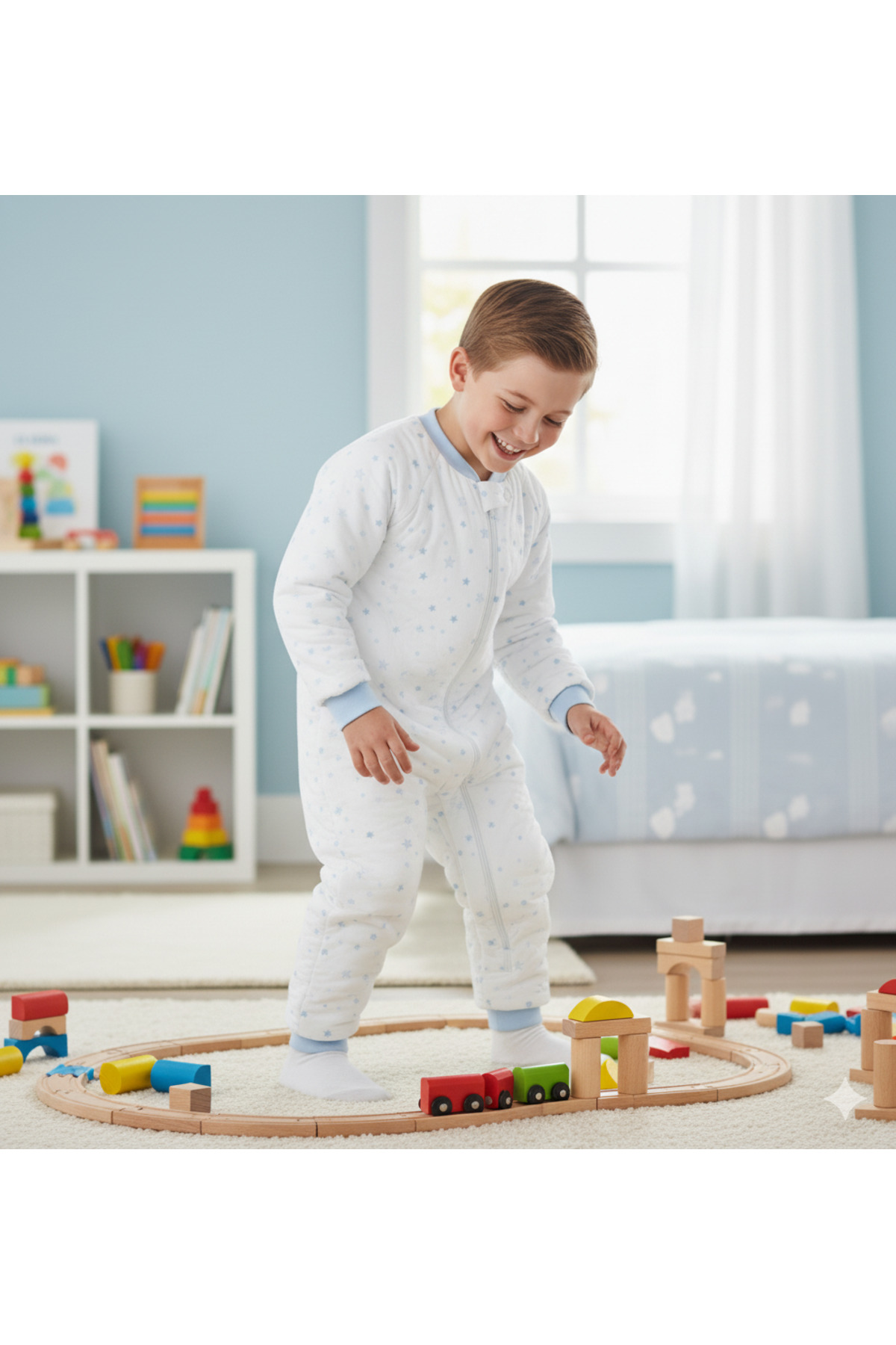 ÖZLEM BEBE 1-12 Yaş Arası Yıldız Desenli Ara Dolgu Uyku Tulumu fotoğrafı 2 (önizleme)