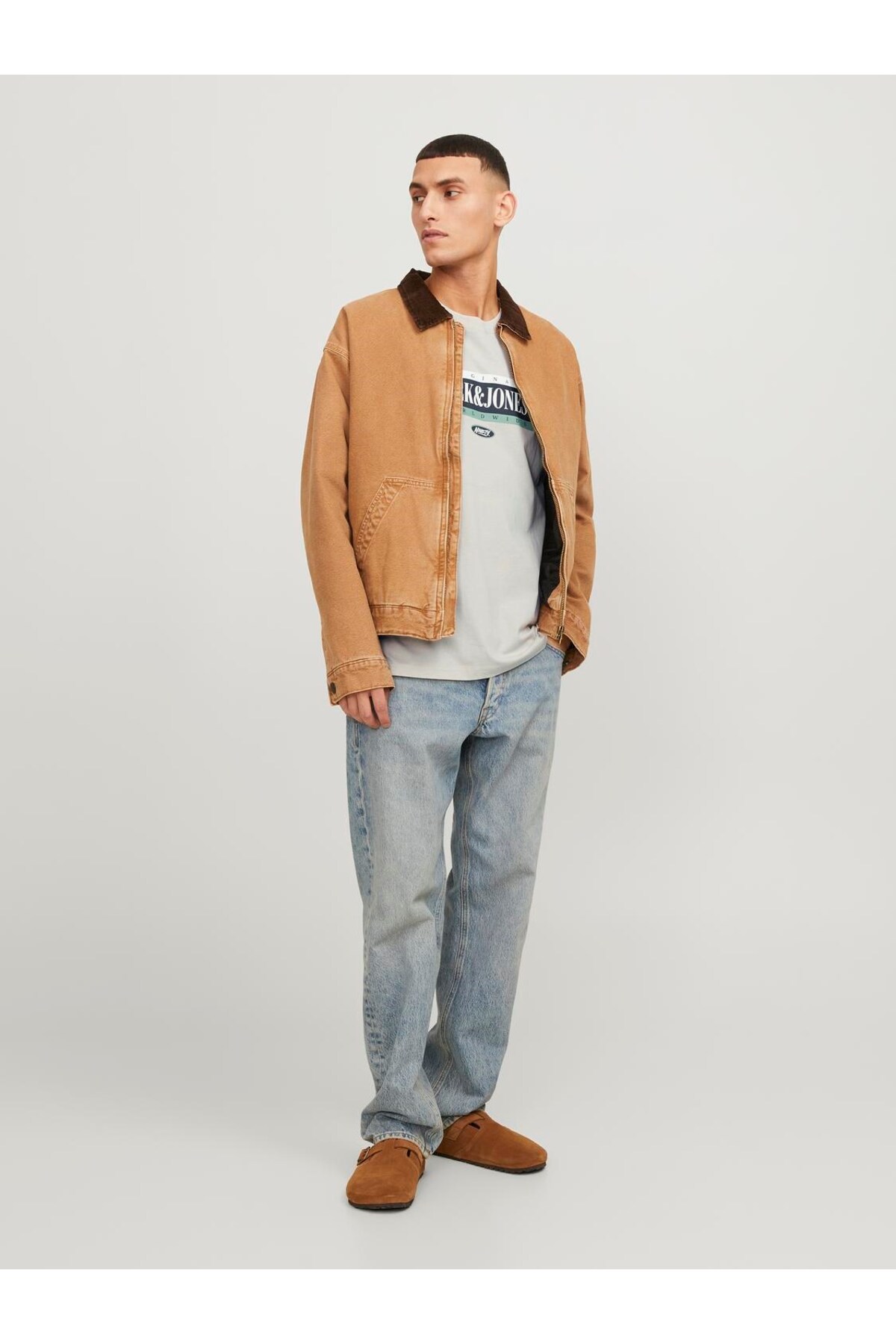 تی‌شرت مردانه سایز بزرگ مینیمالیستی جک اند جونز - سبک غیررسمی جک اند جونز تی شرت Jack & Jones