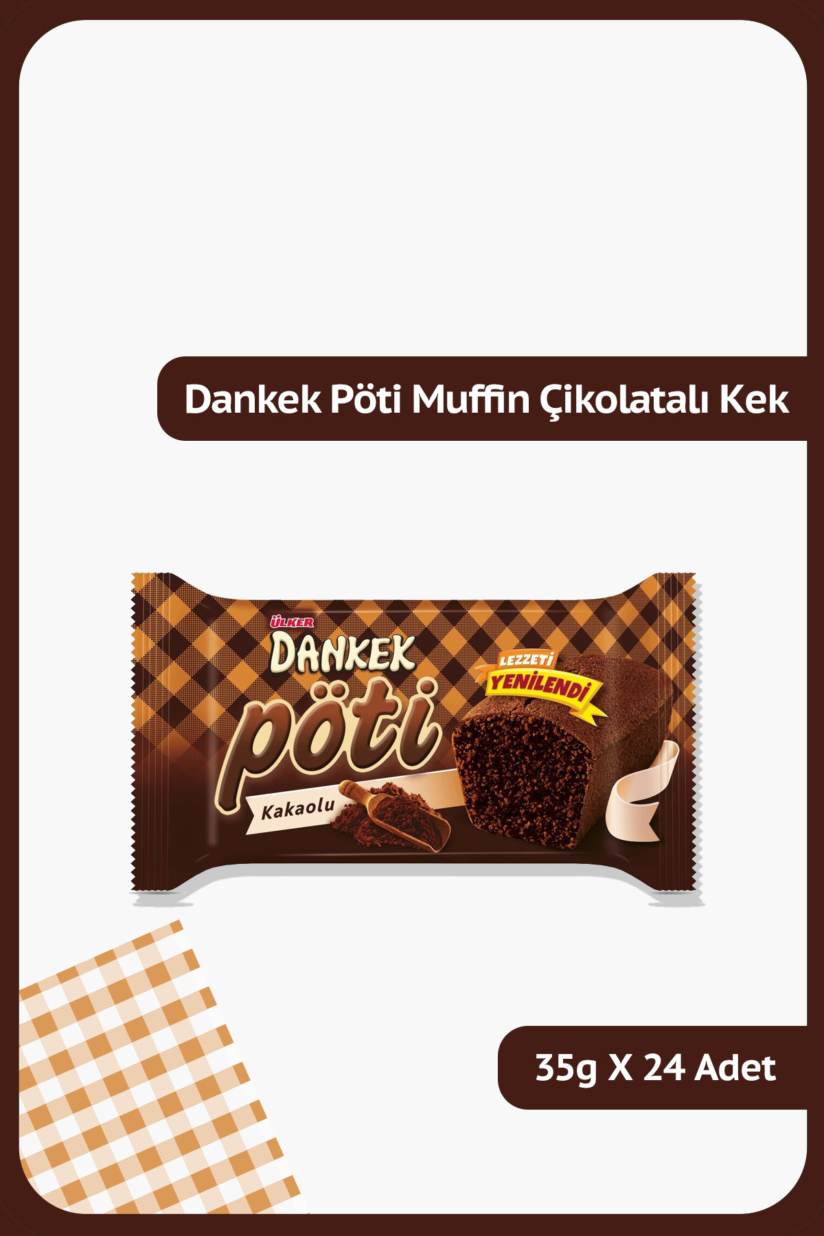 Ülker DANKEK Pöti Muffin Kakaolu Kek - 35 gram - 24 Adet