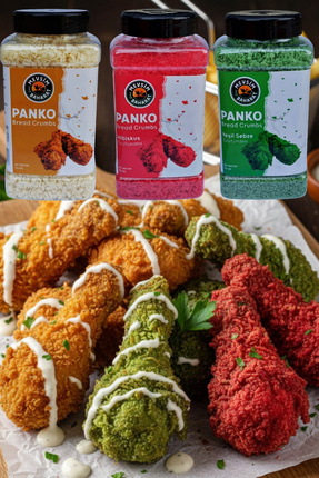 Dört Mevsim Baharat 3’lü Panko Set - (Hibiskus | Yeşil Sebze | Sade) Panko Br...