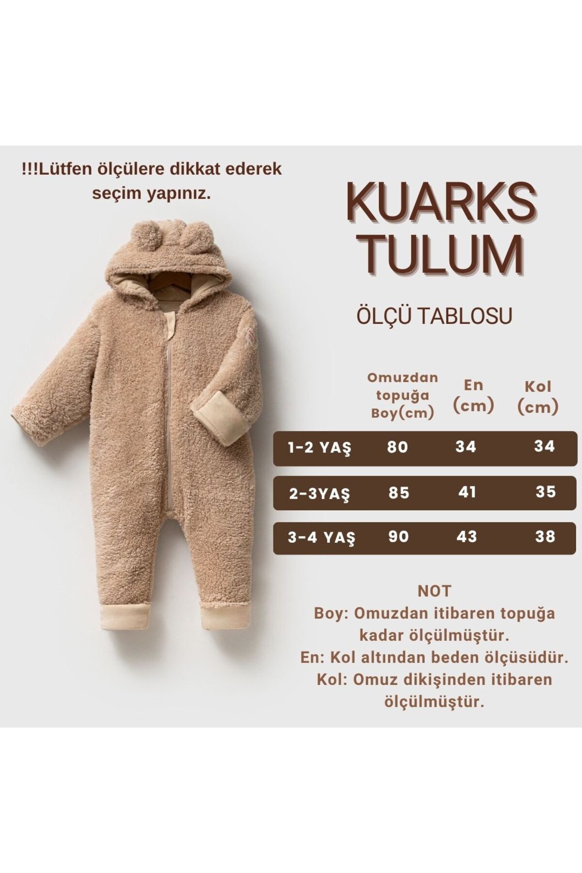 Kuarks Welsoft Pelüş Astarlı Kışlık Çocuk Uyku Tulumu Bebek Tulumu Kendinden Eldivenli Bebek Tulumu fotoğrafı 4 (önizleme)