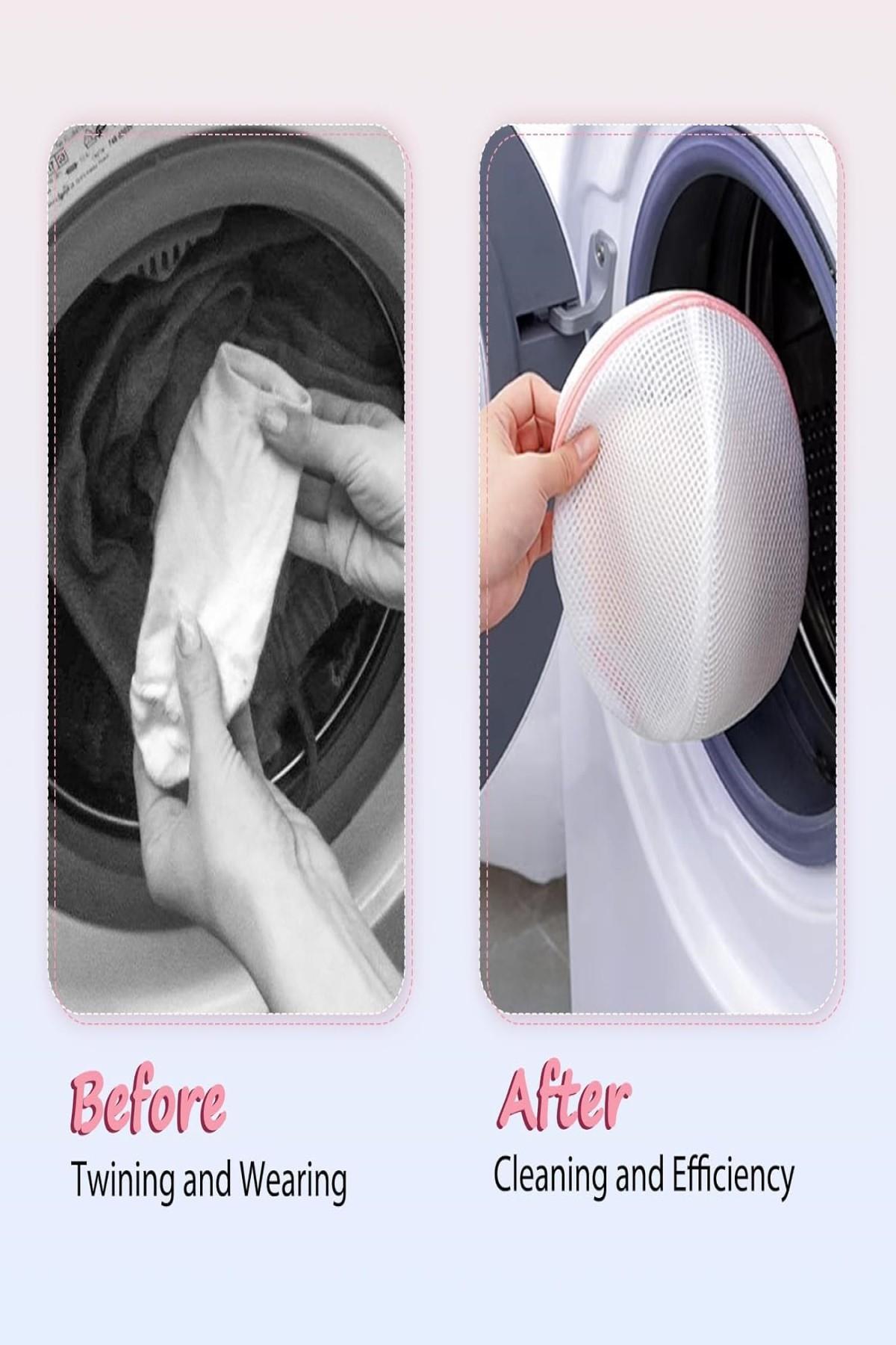 MasterCar Beyaz 3 Adet Fermuarlı Sütyen/iç Çamaşırı Yıkama Filesi Bebek Çamaşır Yıkama Filesi Çorap Filesi fotoğrafı 5 (önizleme)