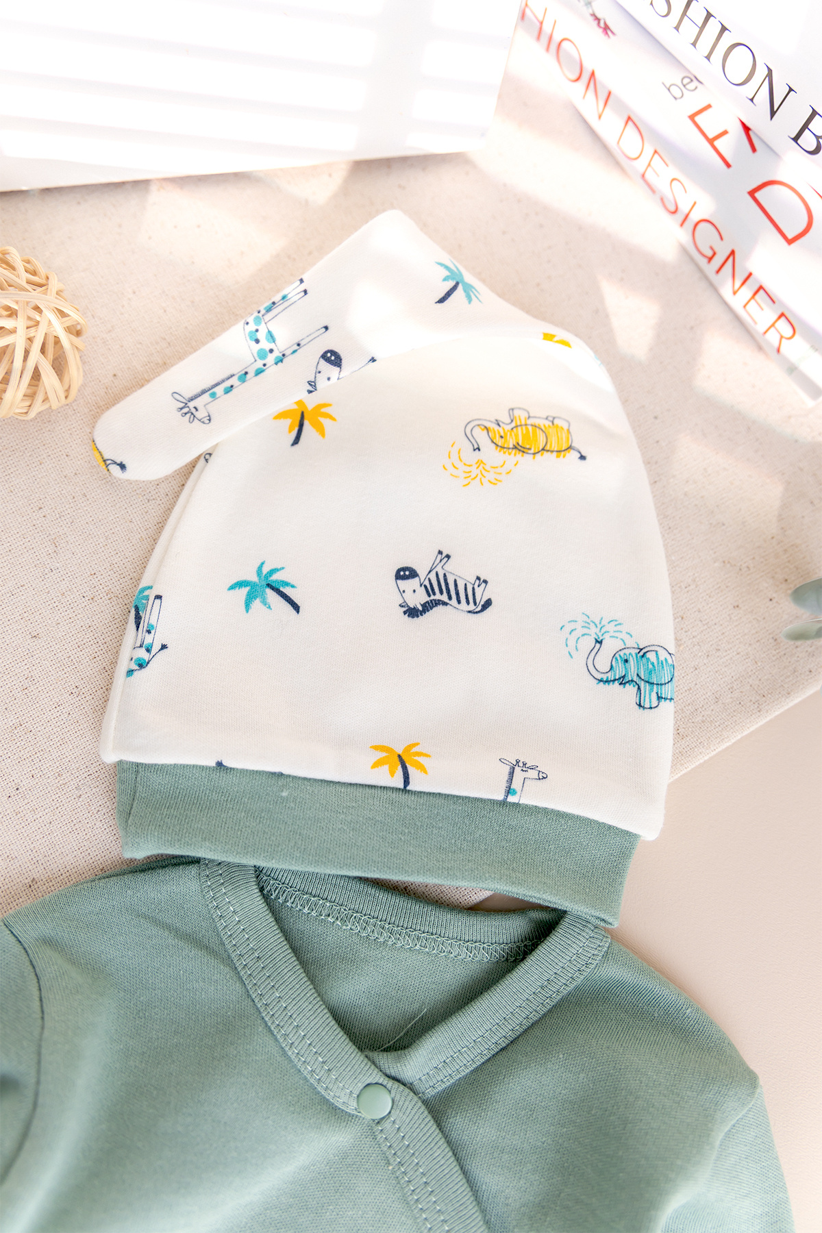 Babymod Zürafa Figürlü Uzun Kollu Ikili Bebek Tulum fotoğrafı 5 (önizleme)