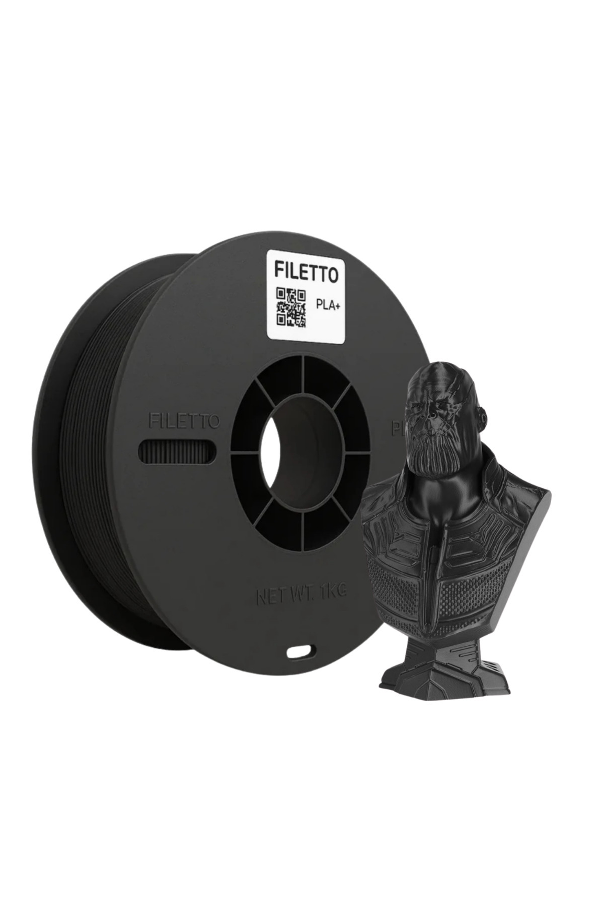 FİLETTO PLA+ Siyah 3D Filament 1.75mm 1KG