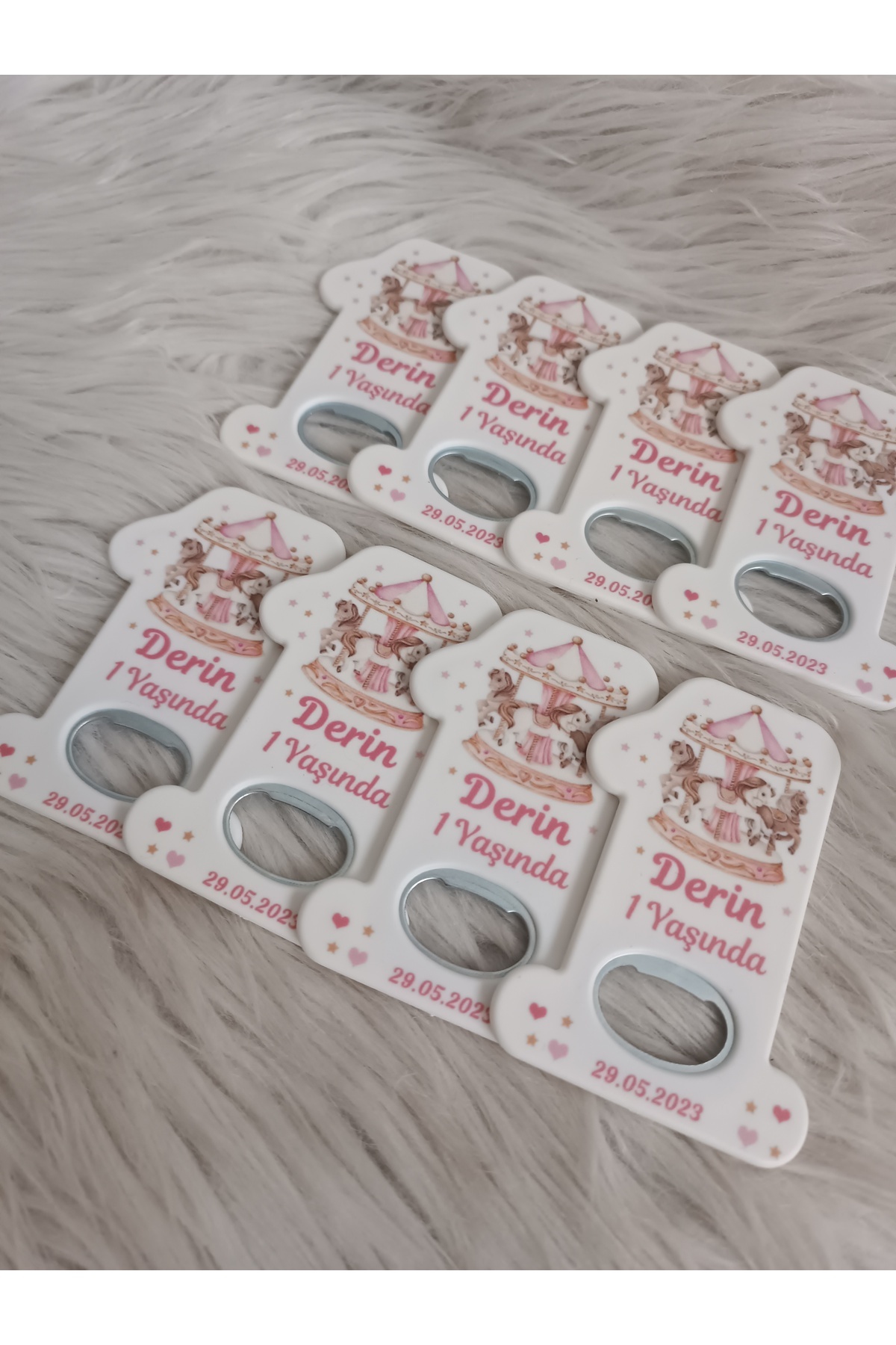doğrukan 10 adet atlı karınca konsept 1 rakam açacak yenidoğan doğum günü mevlüt magnet hediyelik fotoğrafı 3 (önizleme)