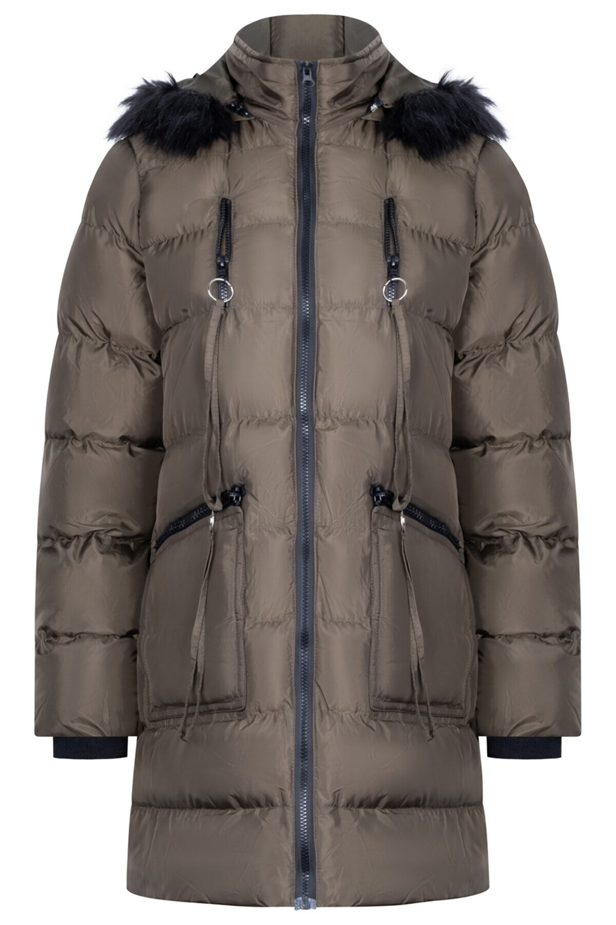 دوبری کت Z6763 - خاکی تیره