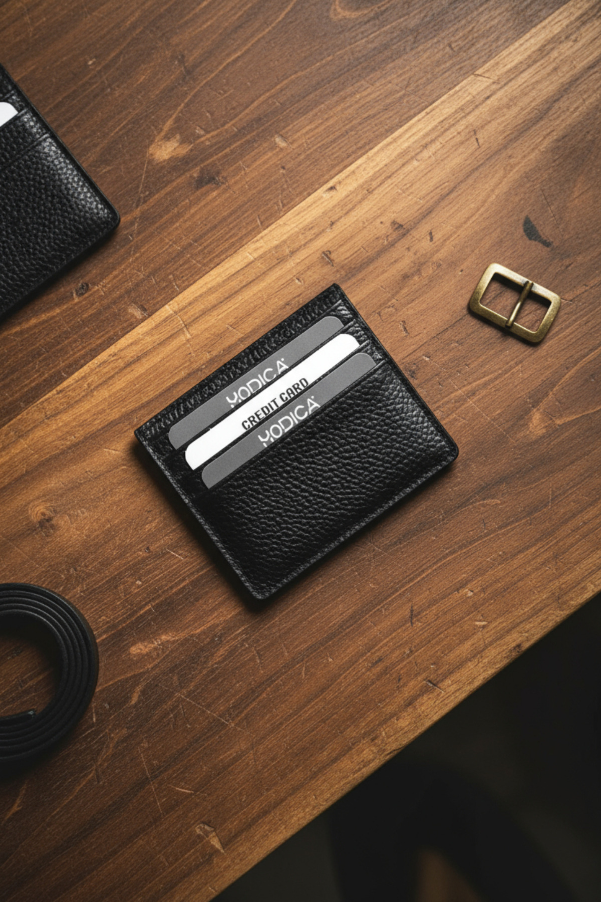 Modica  Sazara – Hakiki Deri Süper Ince Minimalist Cüzdan, Modern Tasarım, Slim Kartlık - Görsel 4