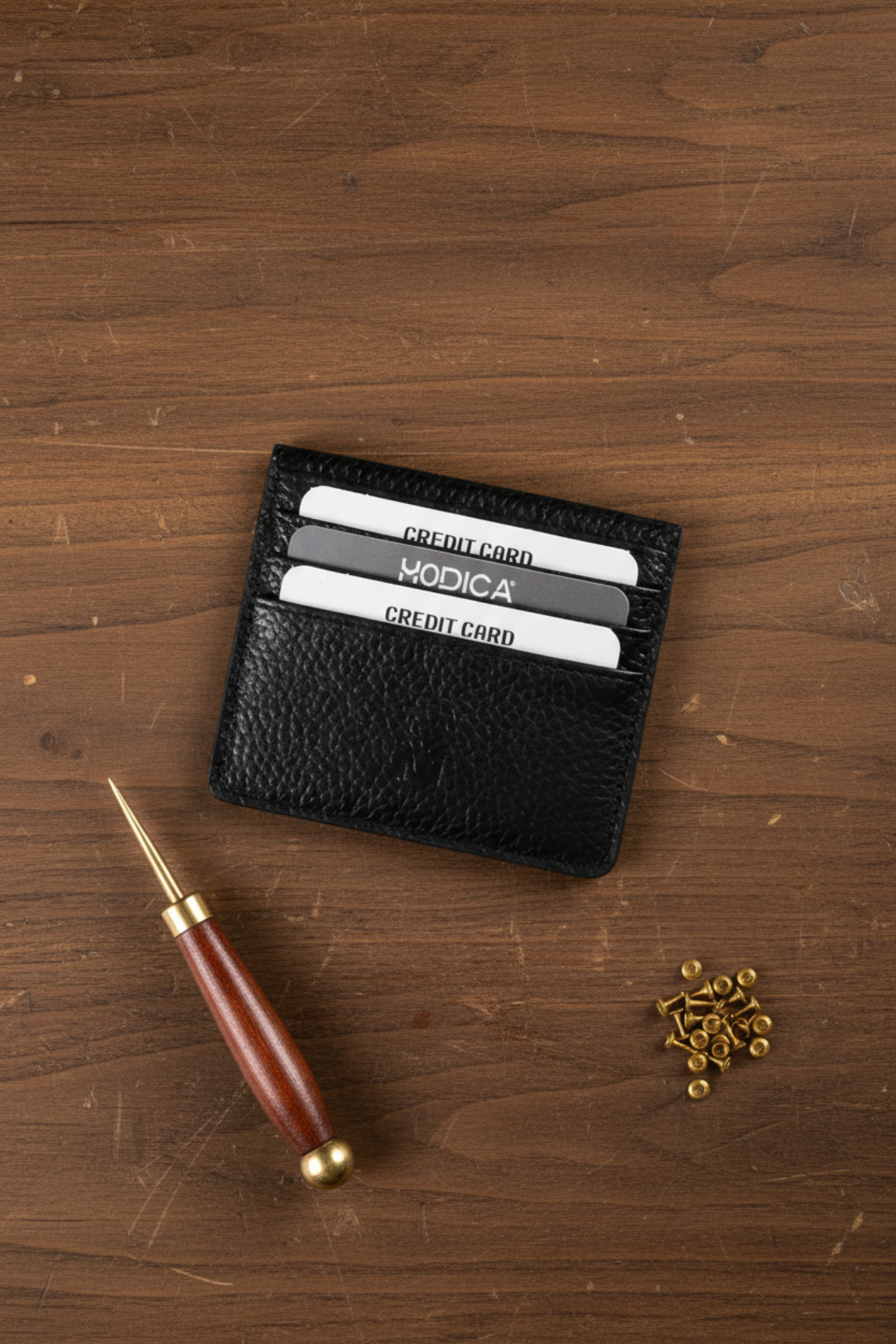 Modica  Sazara – Hakiki Deri Süper Ince Minimalist Cüzdan, Modern Tasarım, Slim Kartlık - Görsel 3