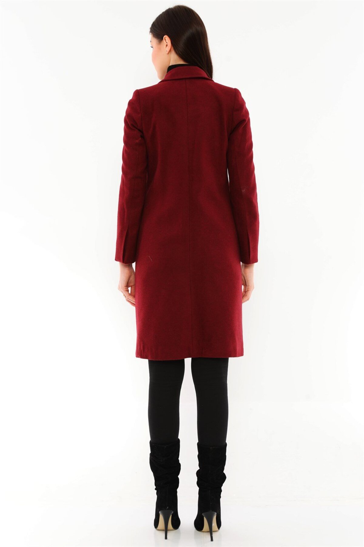 Dewberry Z6672 Palto-bordo görsel 3