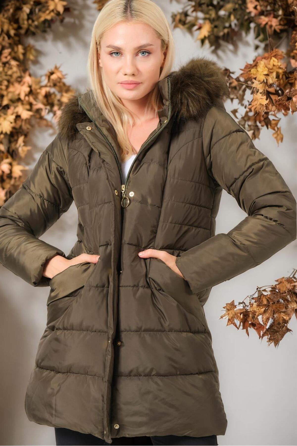 دوبری کت Z6745 - خاکی ساده