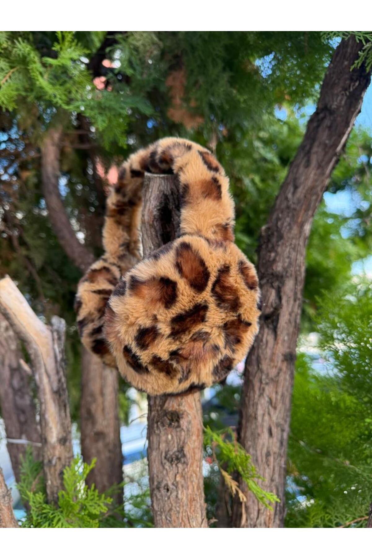 Axesoire 18016 Leopar Vizon Peluş Kulaklık görsel 6