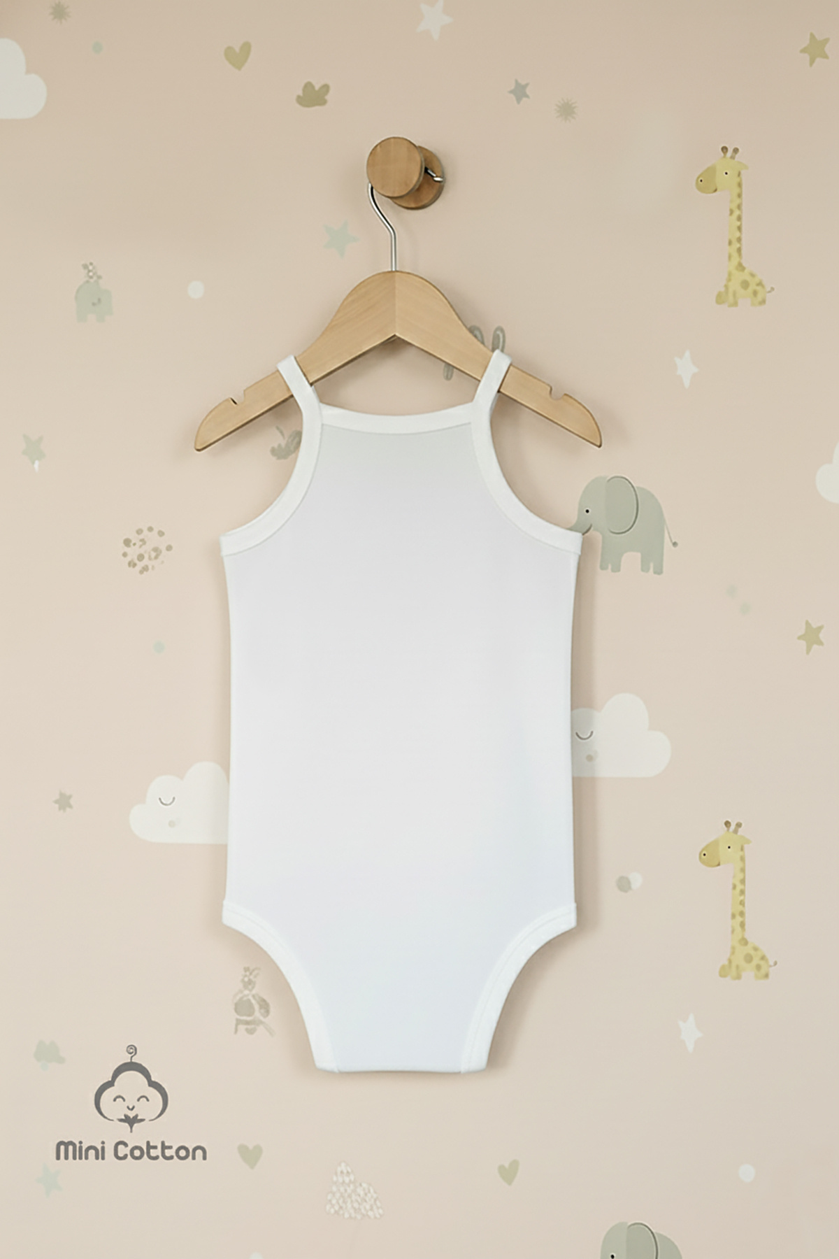 Mini Cotton Organik İp Askılı % 100 Pamuk Ribs Kumaş Basic Kız ve Erkek Bebek Tekli Body Zıbın fotoğrafı 2 (önizleme)