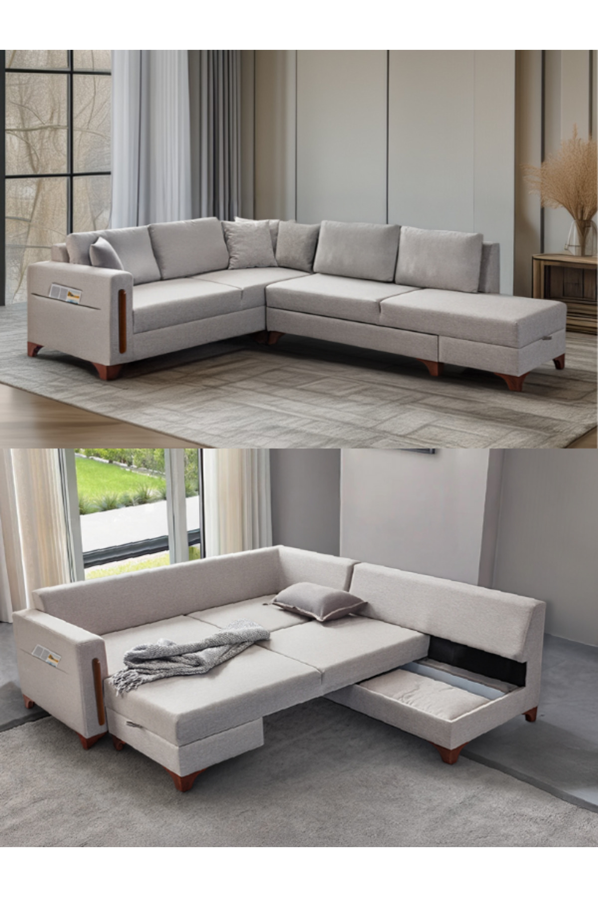 DİAVSE EV & YAŞAM Livya Köşe Koltuk Takımı Krem