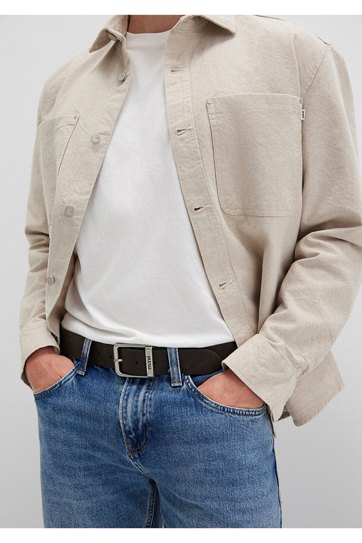 Mavi Kahverengi Suni Deri Kemer 0911020-85397