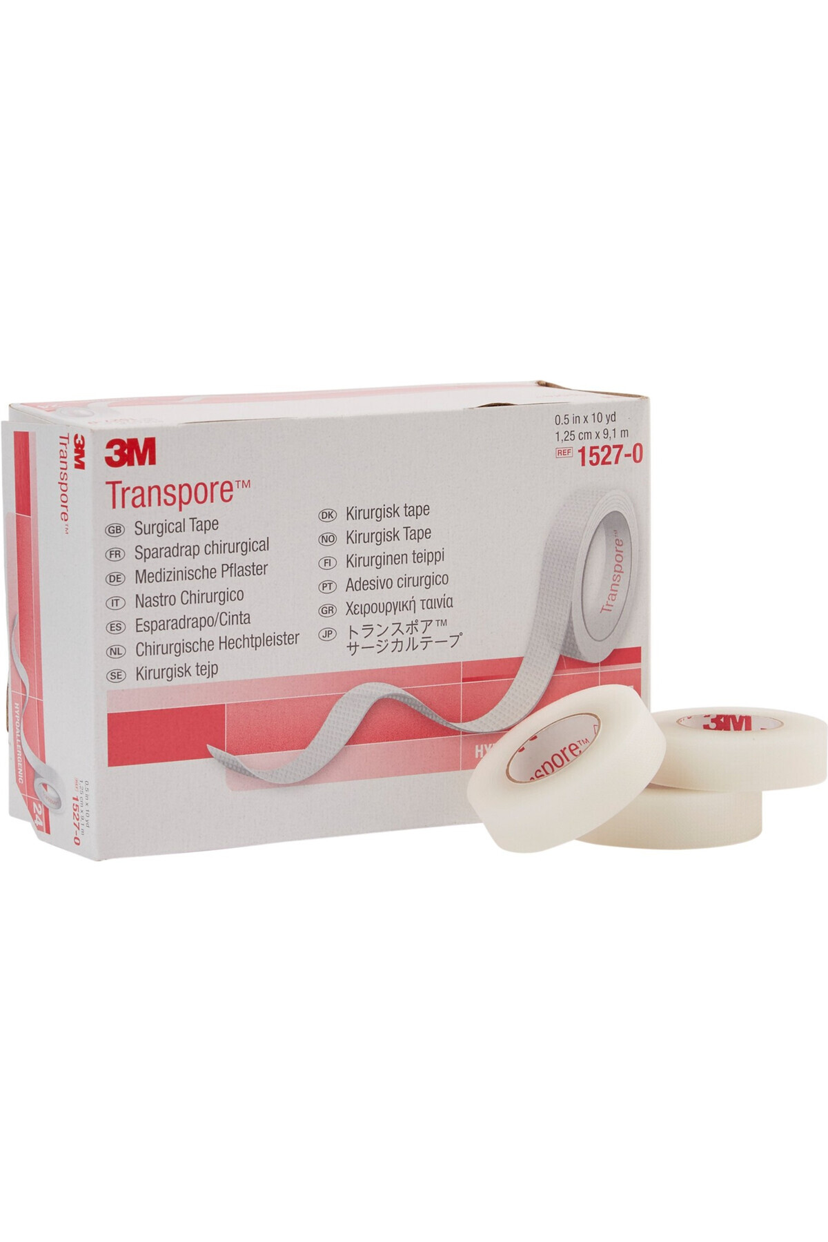 3M Transpore 1527-0 Cerrahi Flaster 1,25cm x 91metre