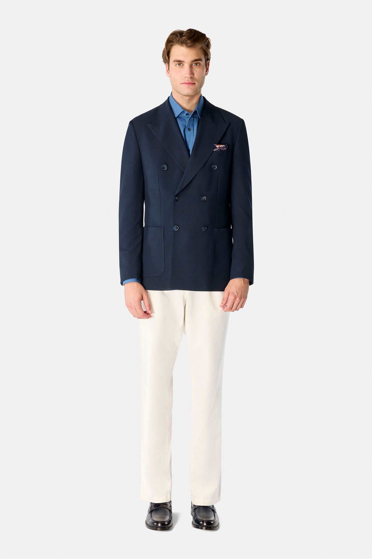 W Collection  LACİVERT DÜĞMELİ YÜN CEKET - Görsel 6