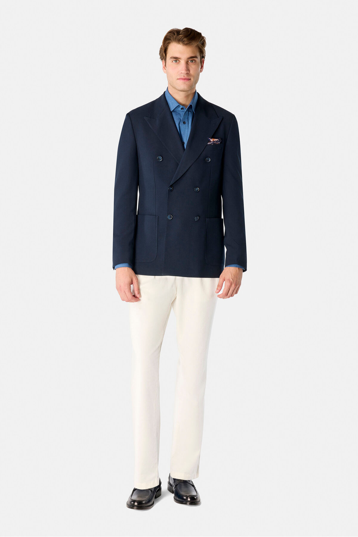 W Collection  LACİVERT DÜĞMELİ YÜN CEKET - Görsel 7