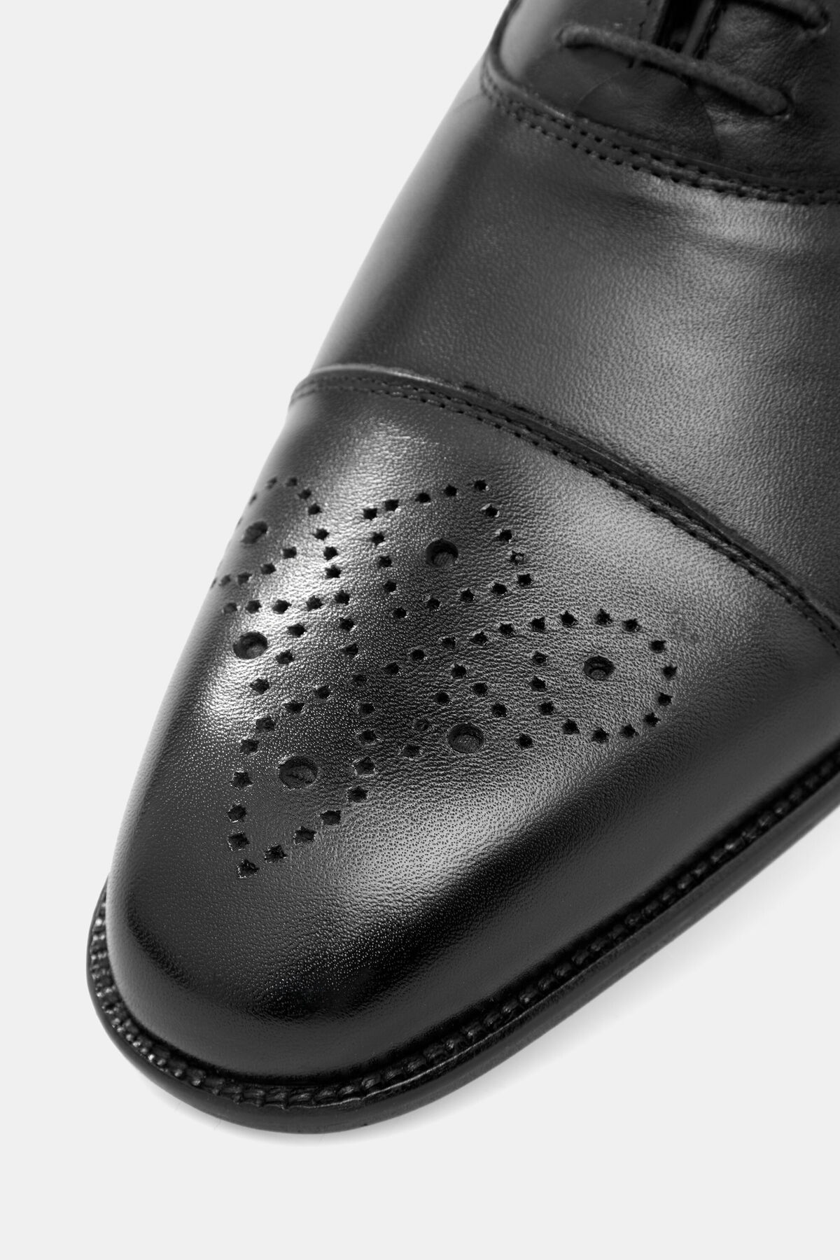 W Collection  SİYAH DERİ BAĞCIKLI AYAKKABI - Görsel 6