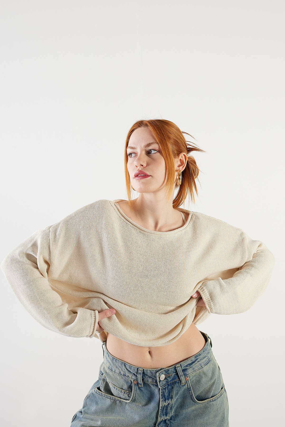 Addax  Kayık Yaka Triko Kazak K10237-A5 - Görsel 3