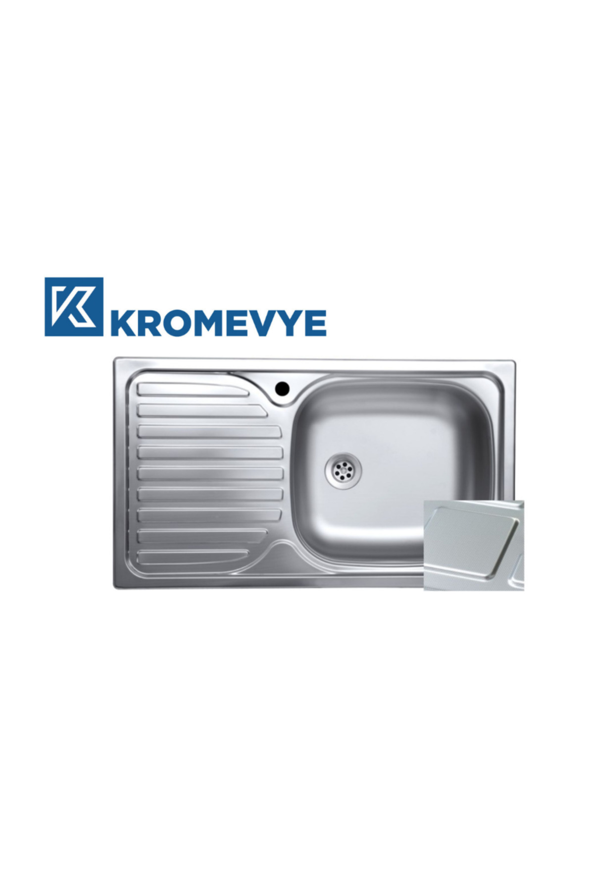 Kromevye CLASSIC EC-140-D 43.5x76 SOL DESENLİ PASLANMAZ ÇELİK