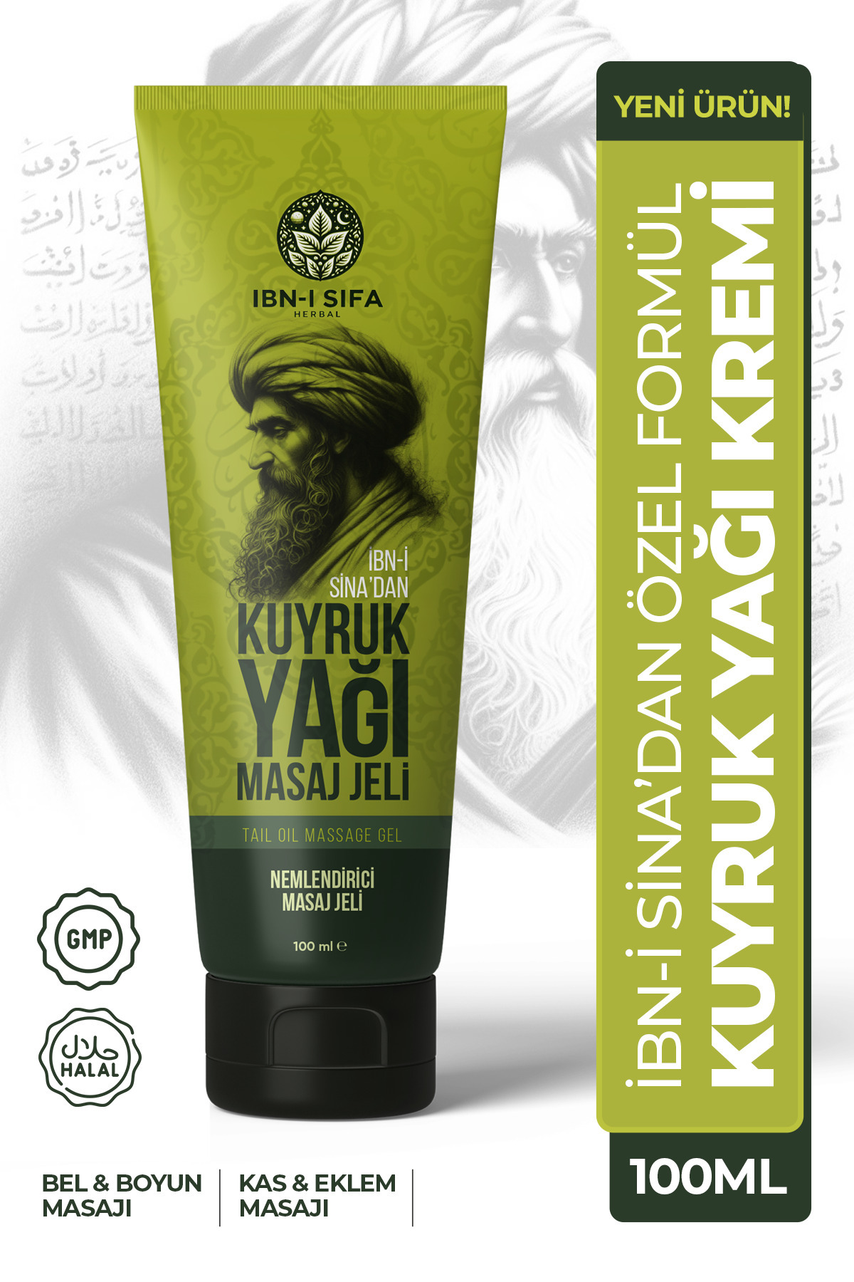 İbni Şifa Kuyruk Yağı Masaj Jeli İBNİ SİNADAN Kuyruk Yağı Masaj Kremi – Kas Rahatlatıcı ve Nemlendirici Bakım 100 ML