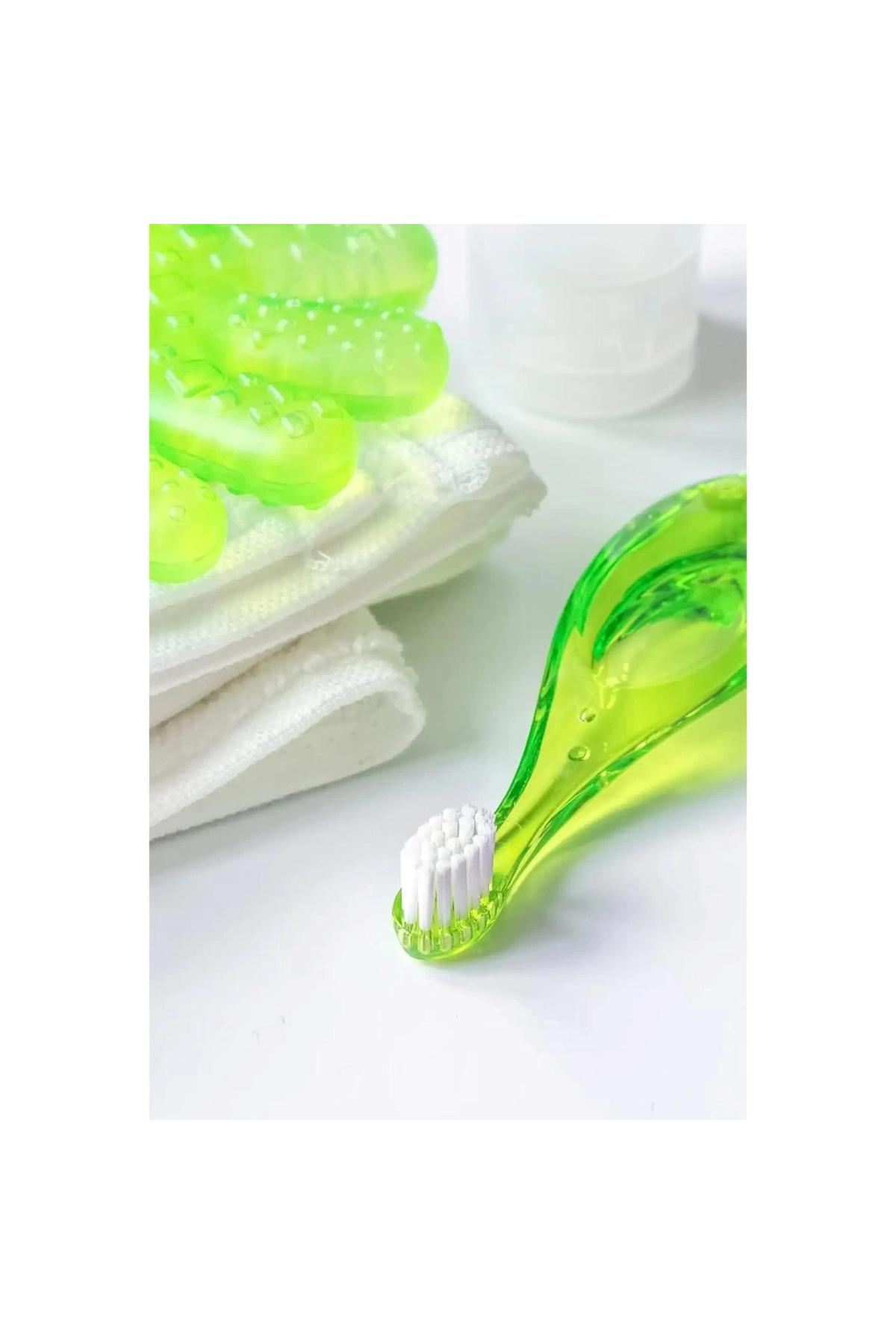 R.O.C.S. Unisex  Bebek Yeşil Rocs Baby 0-3 Yaş Diş Fırçası fotoğrafı 7 (önizleme)