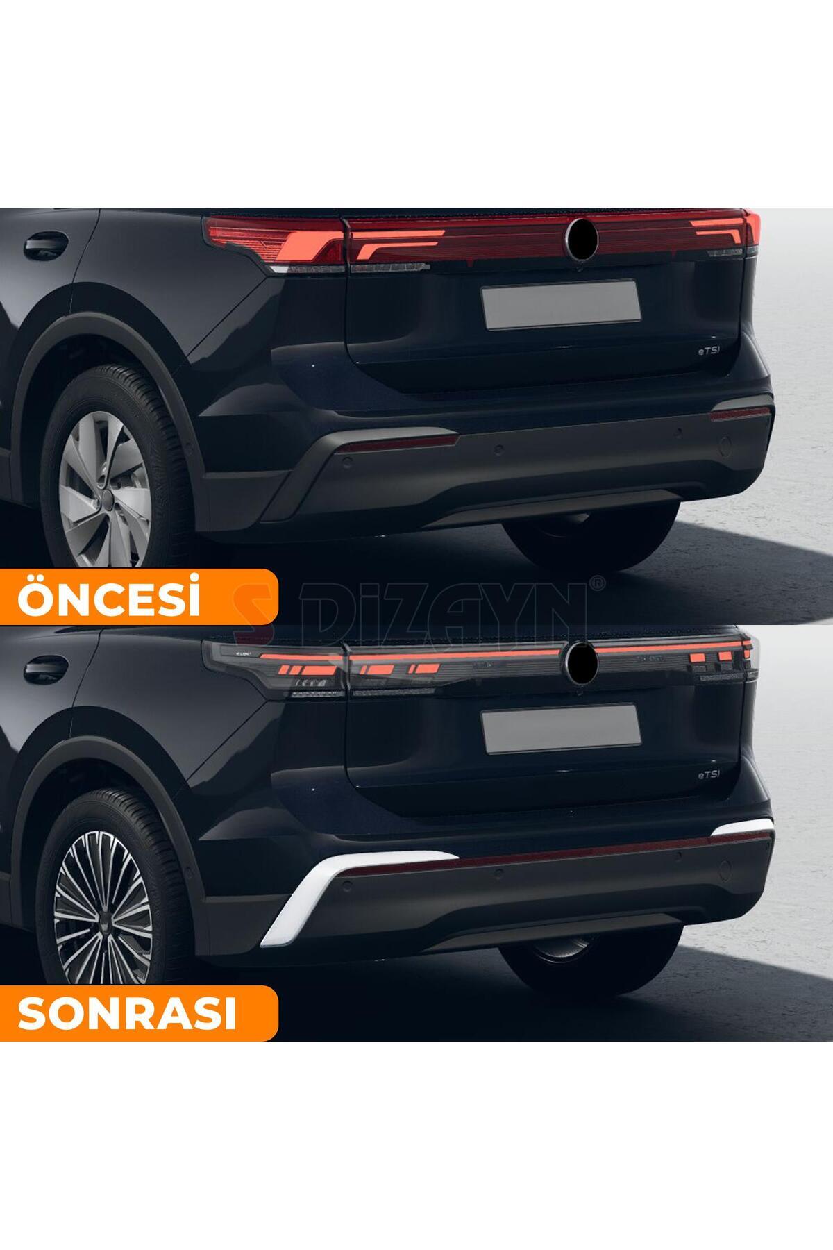 S Dizayn S-Dizayn VW Tiguan Krom Arka Tampon Difüzör Çıtası OEM