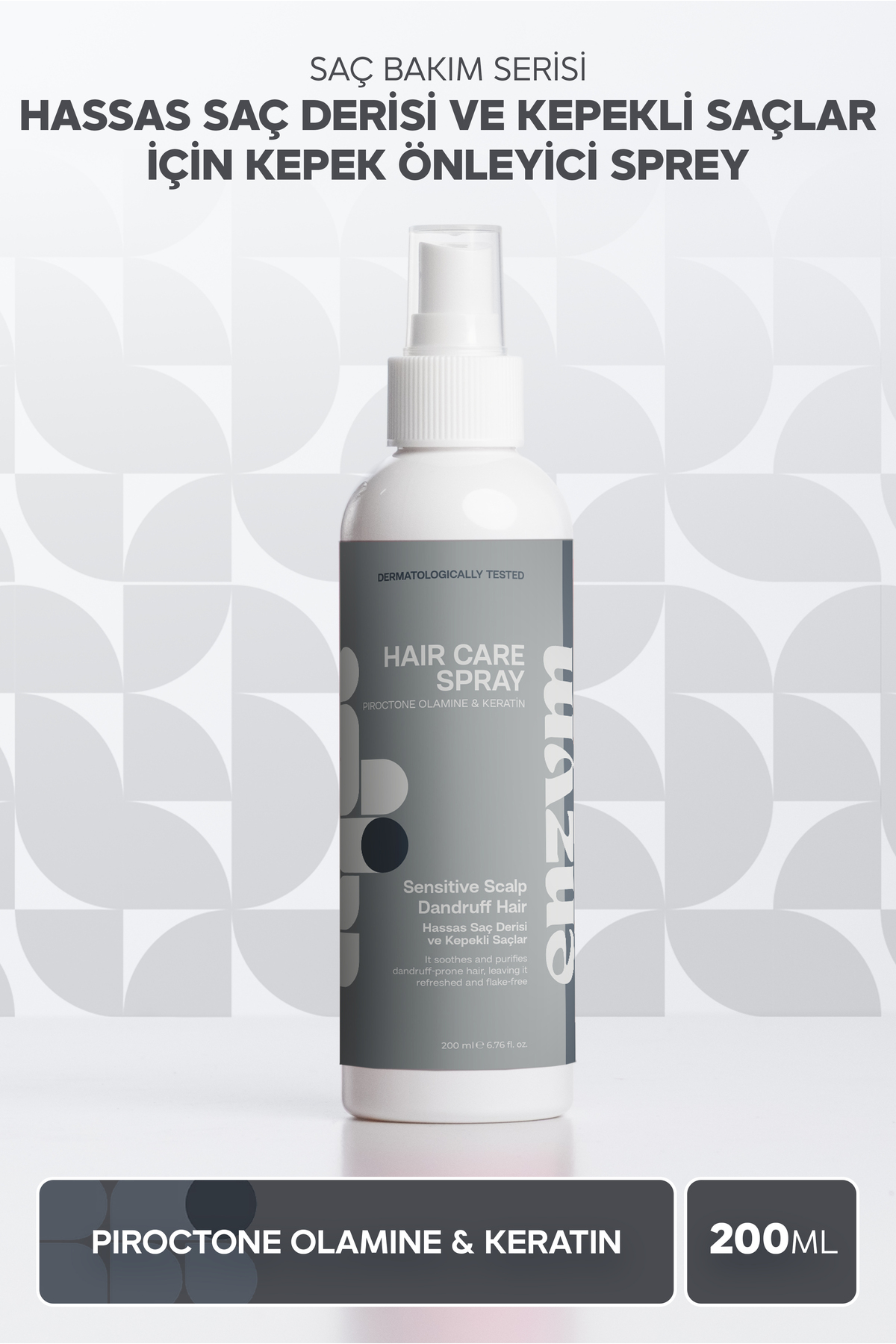 ENZYM COSMETICS Hassas Saç Derisi Ve Kepekli Saçlara Özel Kepek Önleyici Sprey 200 ml — 10081
