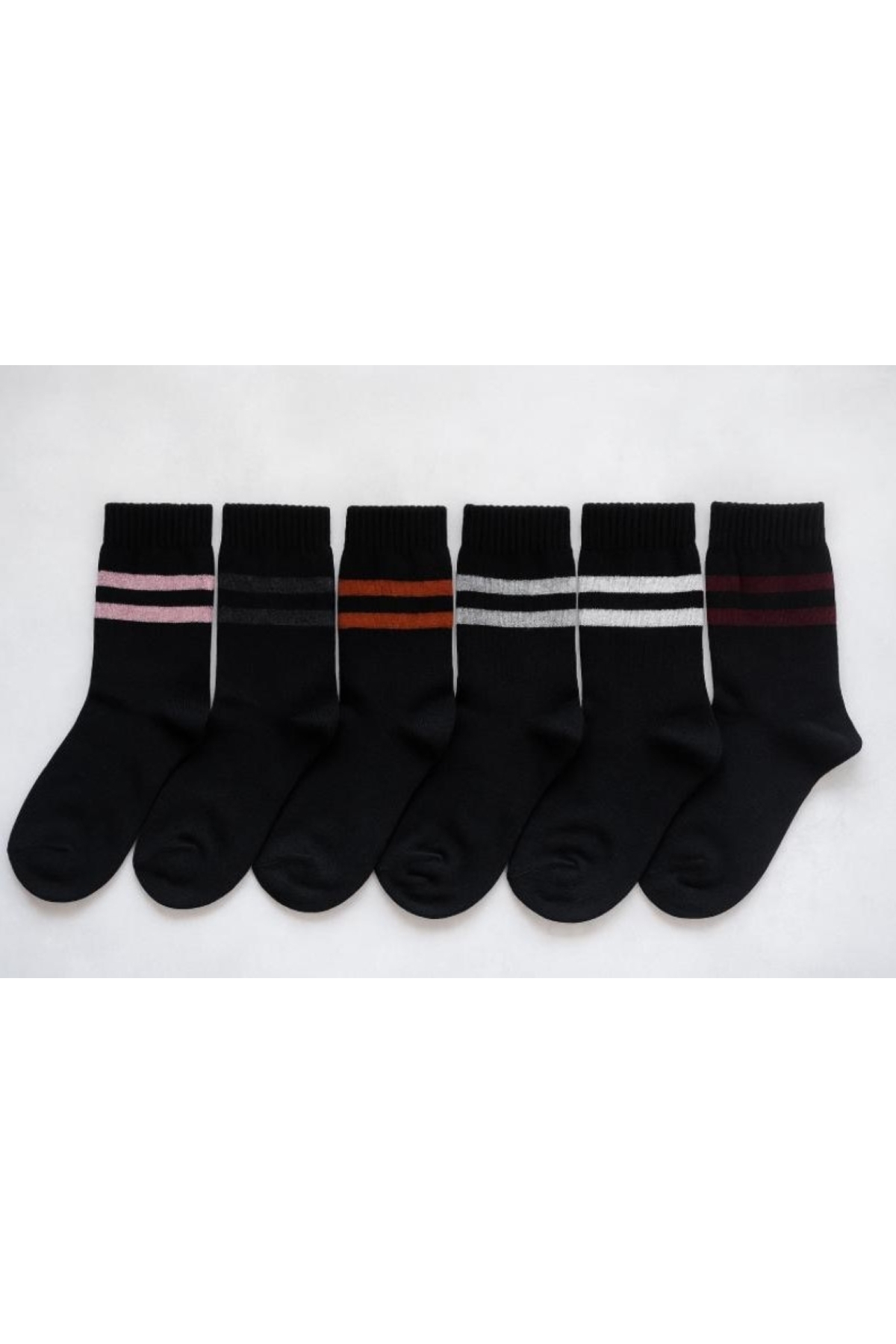 6 Pairs Women's Outdoor Wool Lambswool Winter Patterned Striped Socks
