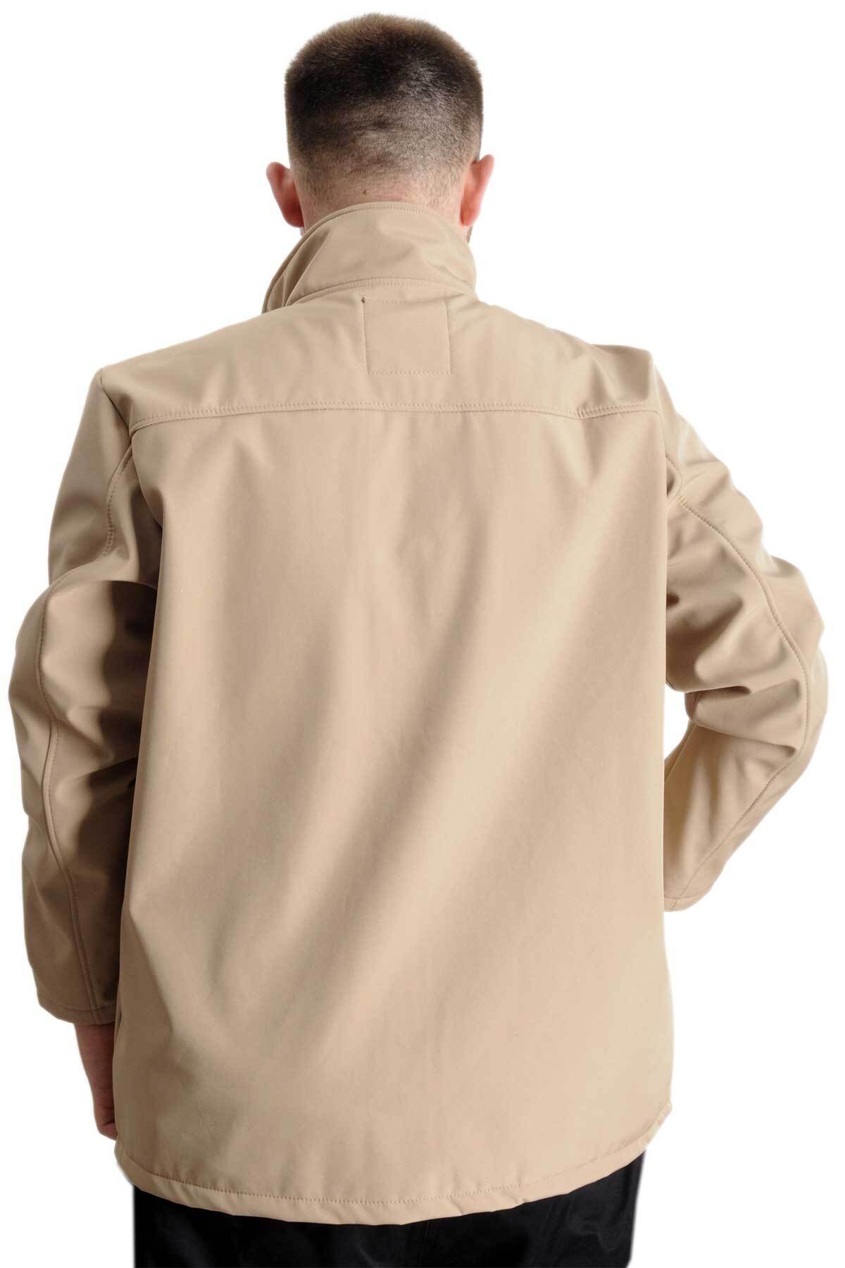ModeXL Mode Xl Büyük Beden Erkek Mont Waterproof Softshell 21232 Bej görsel 3