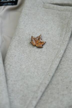YAKA ART Gazel Yaprak Seramik Broş - Rozet - Yaka İğnesi