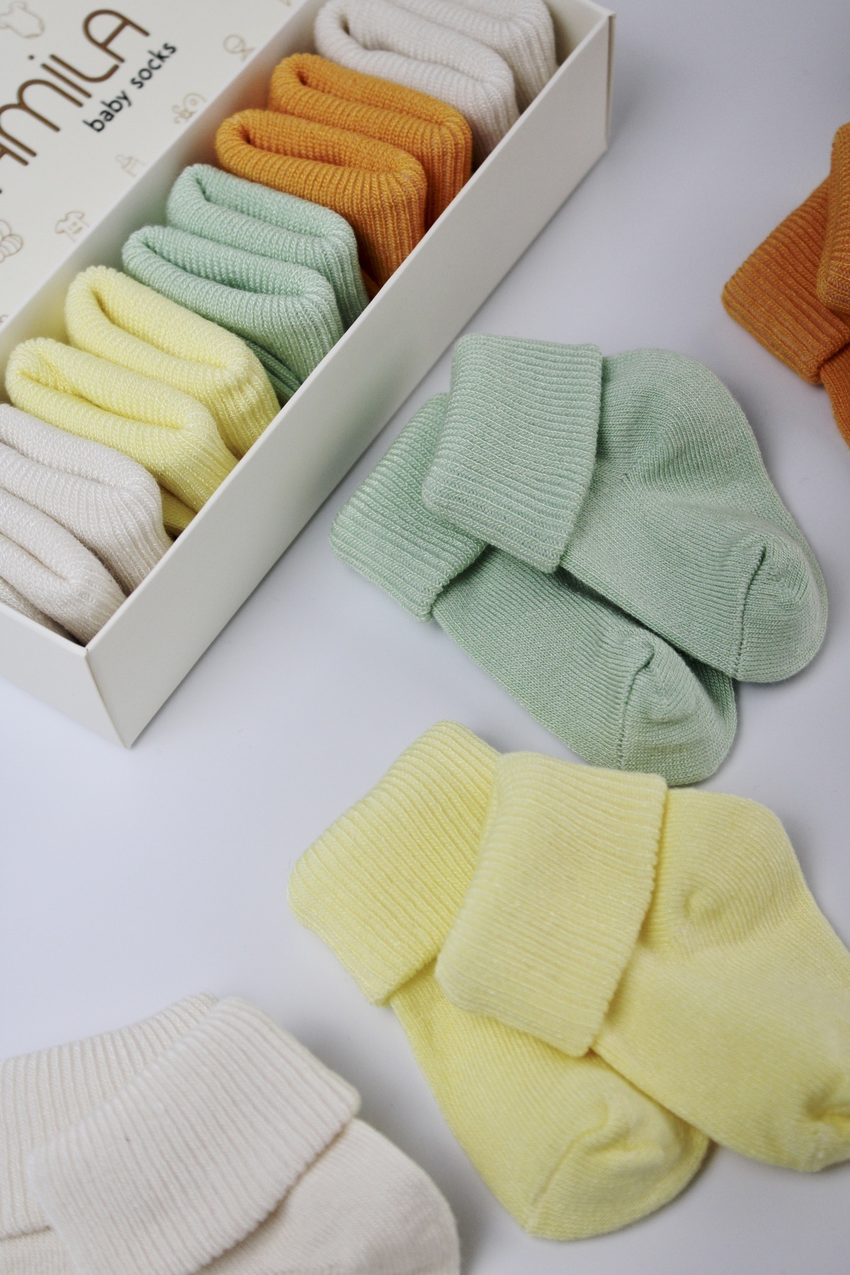 KARAMİLA 5'li Erkek Set Bebek BAMBU Çorap - Yenidoğan Çorap - Bebek Çorap Baby Socks fotoğrafı 4 (önizleme)