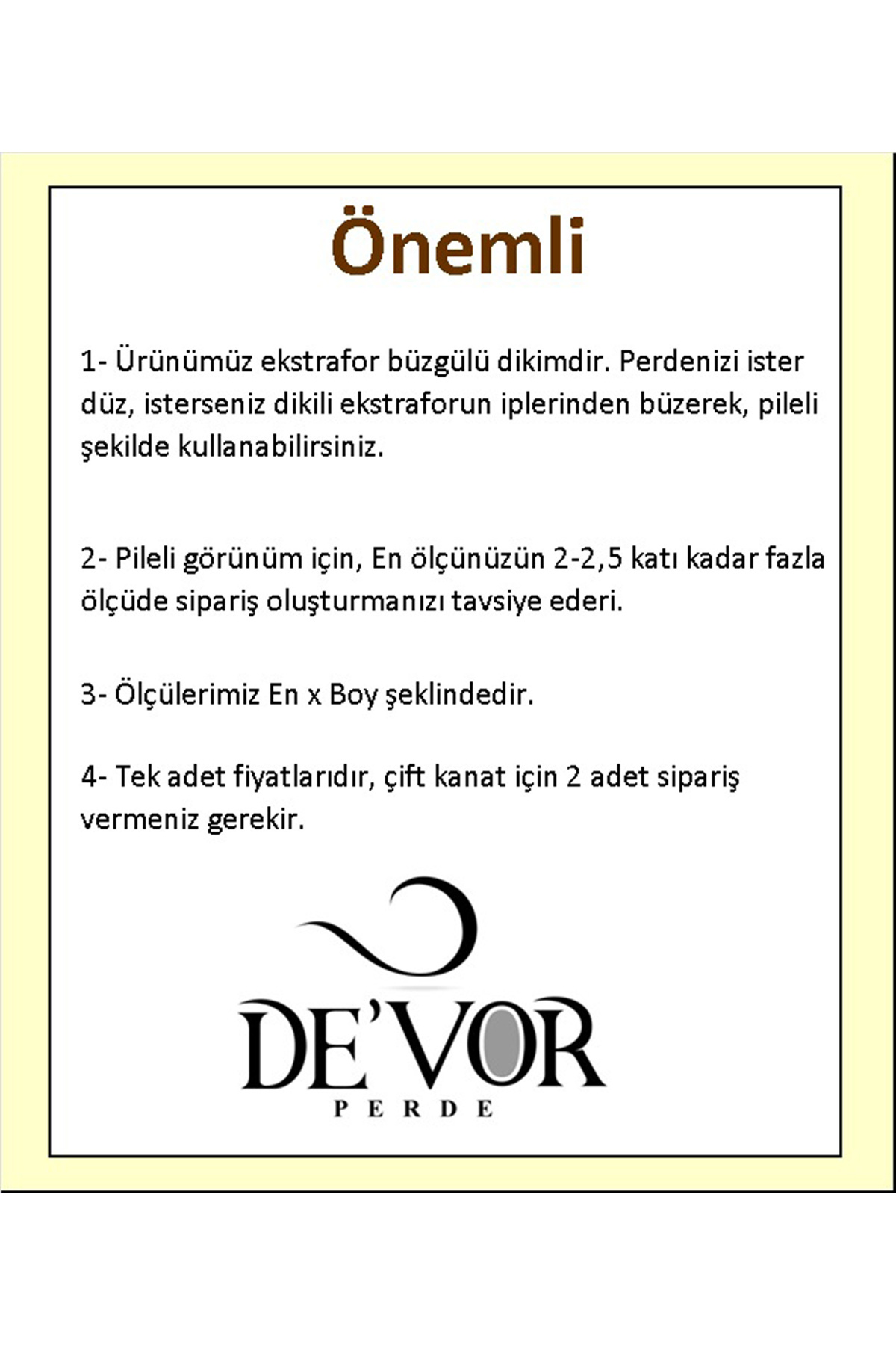 De'Vor Kadife Görünümlü Kalın Fon Perde  Ekru Kırık Beyaz fotoğrafı 4 (önizleme)